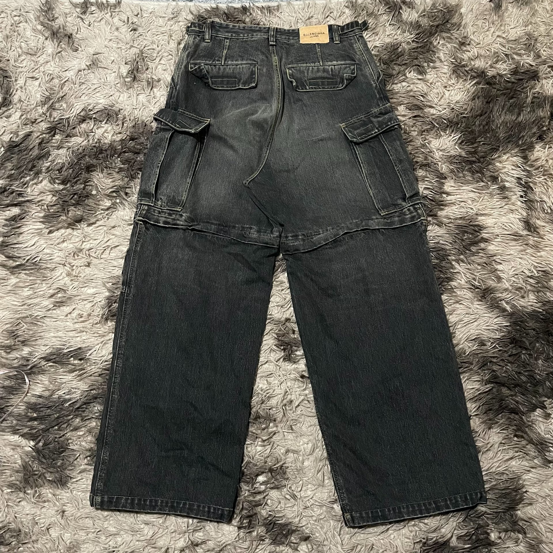 Balenciaga 24SS Denim Cargo Pants — front