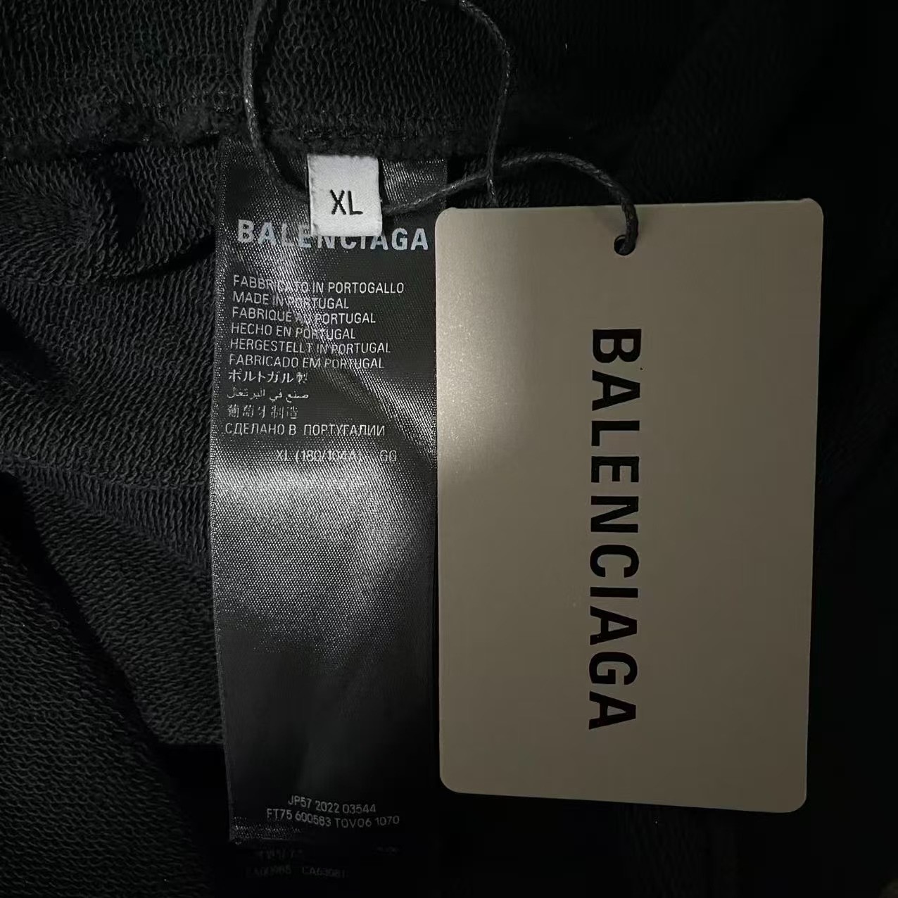 Balenciaga Black Blurry Logo Hoodie — back