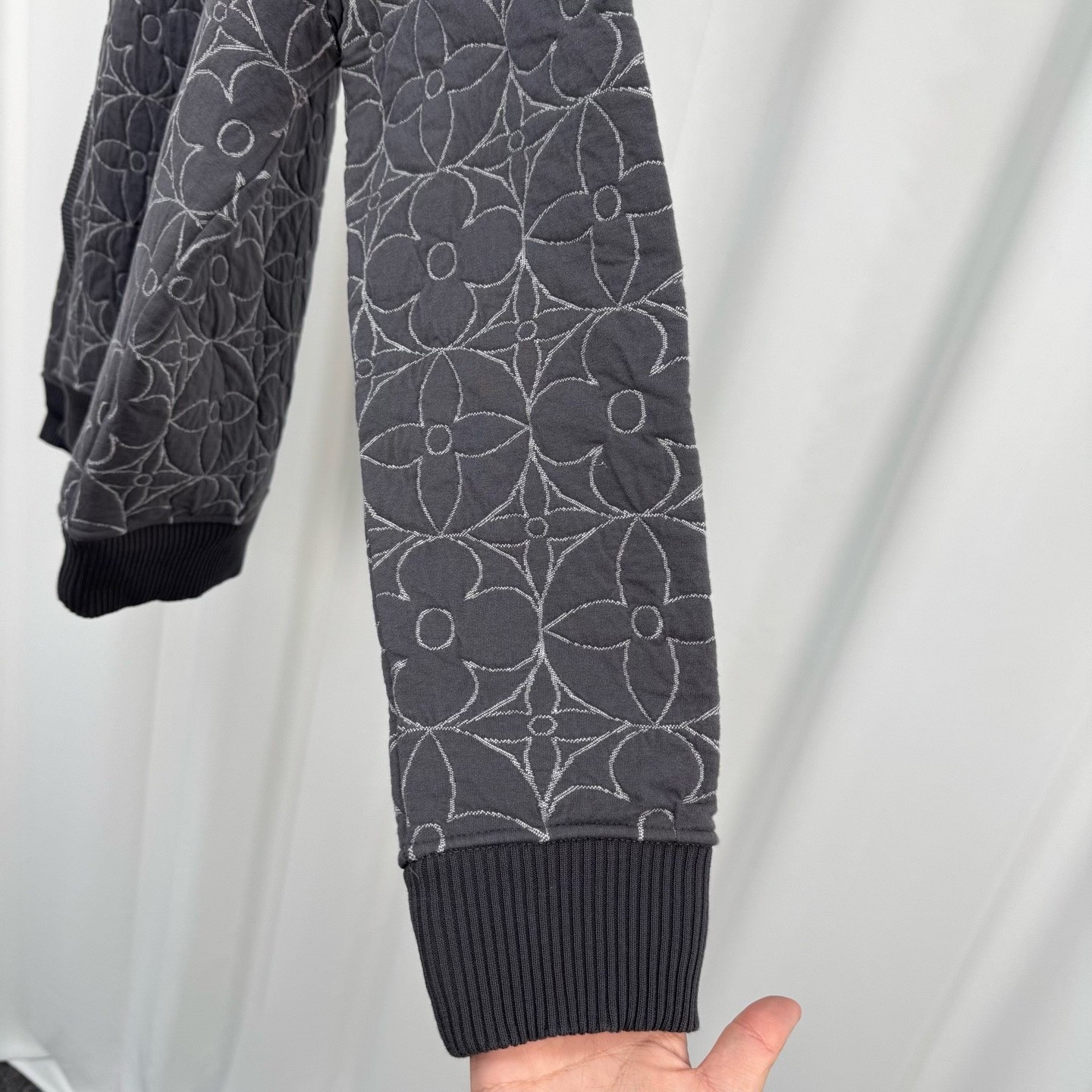 Louis Vuitton Gray Monogram Quilted Jacket — back