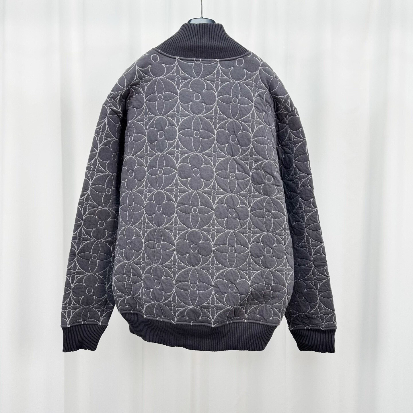 Louis Vuitton Gray Monogram Quilted Jacket — front