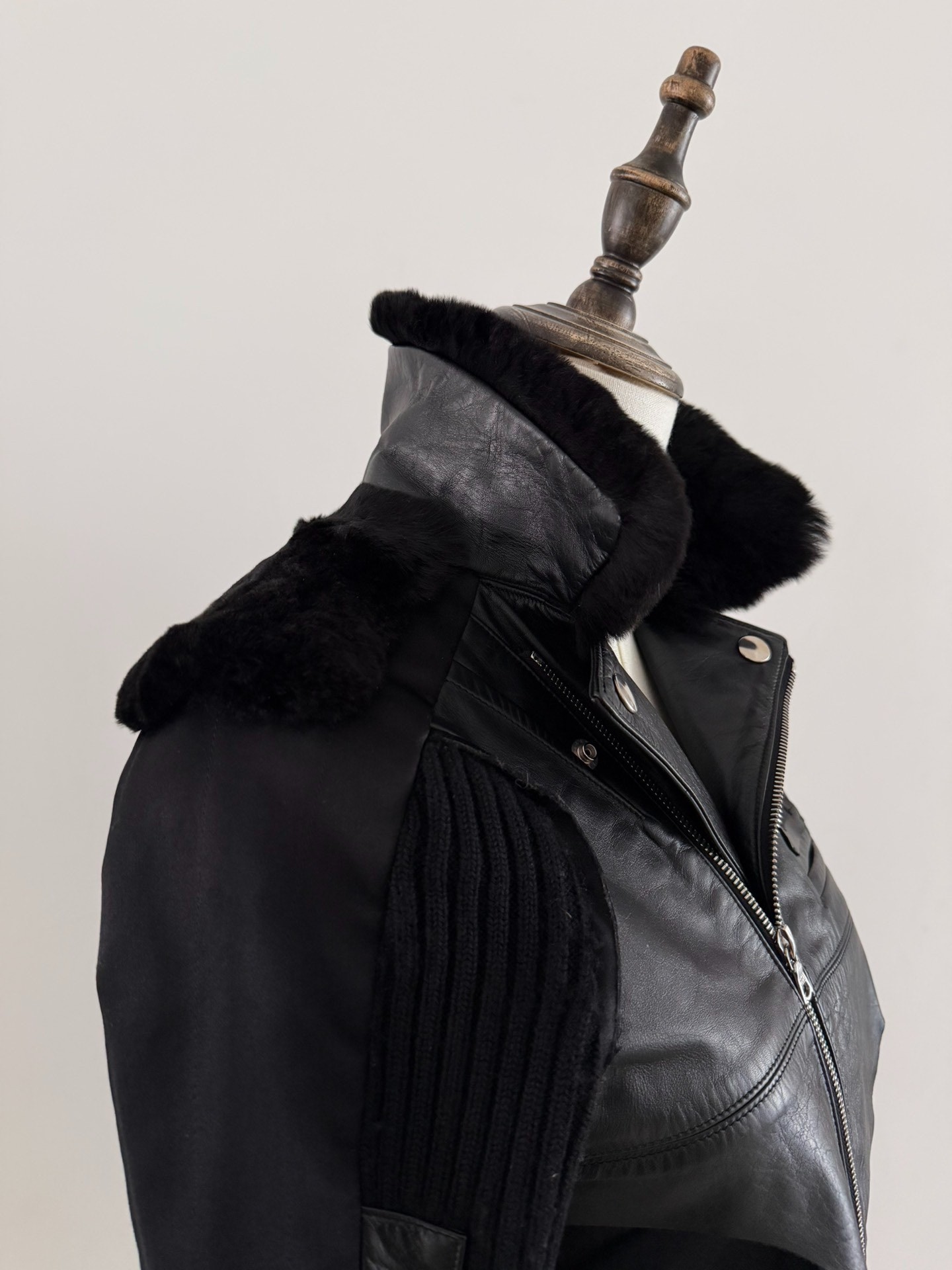 UNDERCOVER 09FW Patchwork Leather Jacket — detail