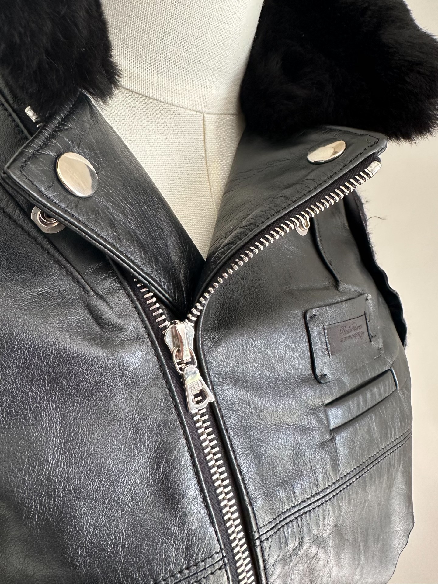 UNDERCOVER 09FW Patchwork Leather Jacket — back