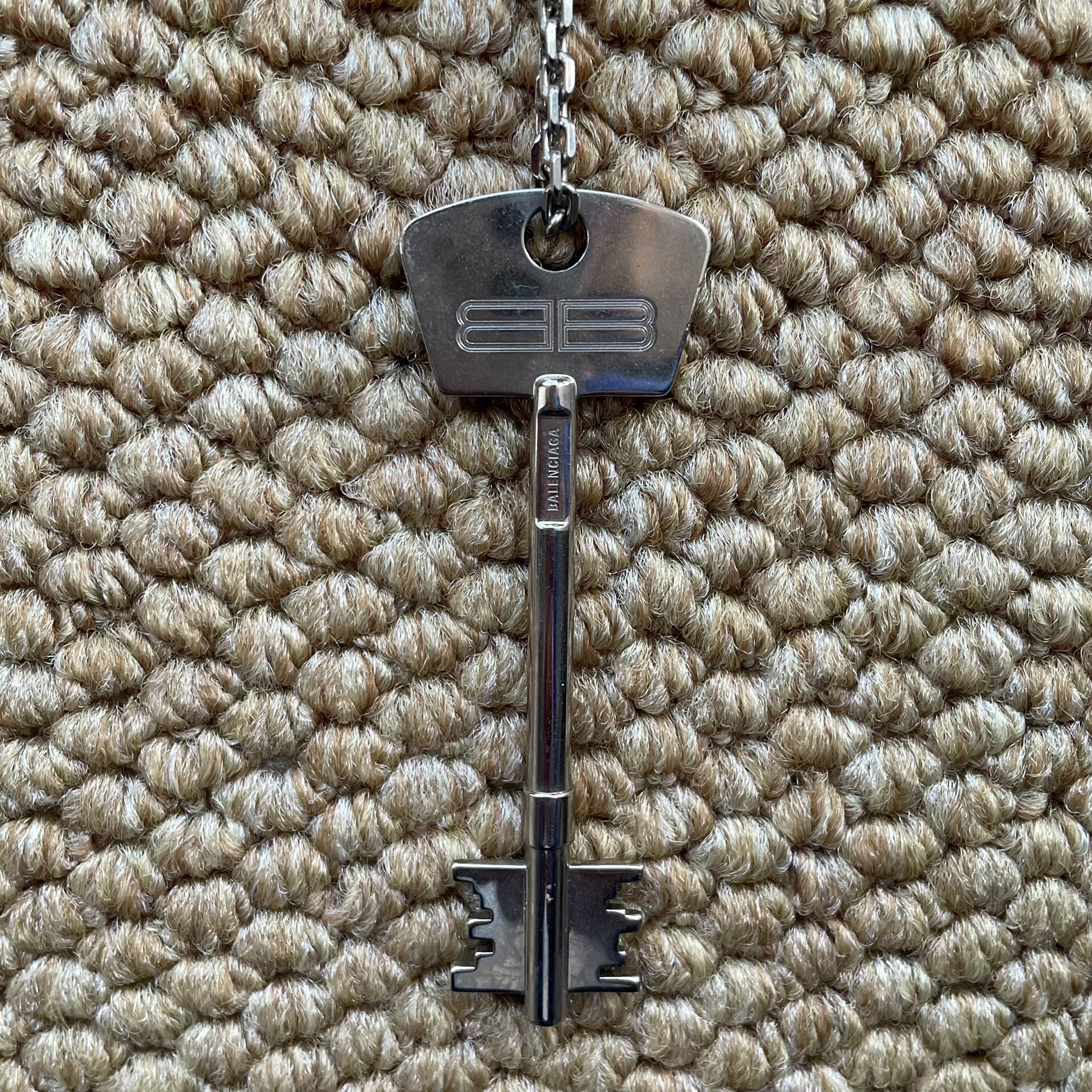 Balenciaga Key Pendant Necklace — front