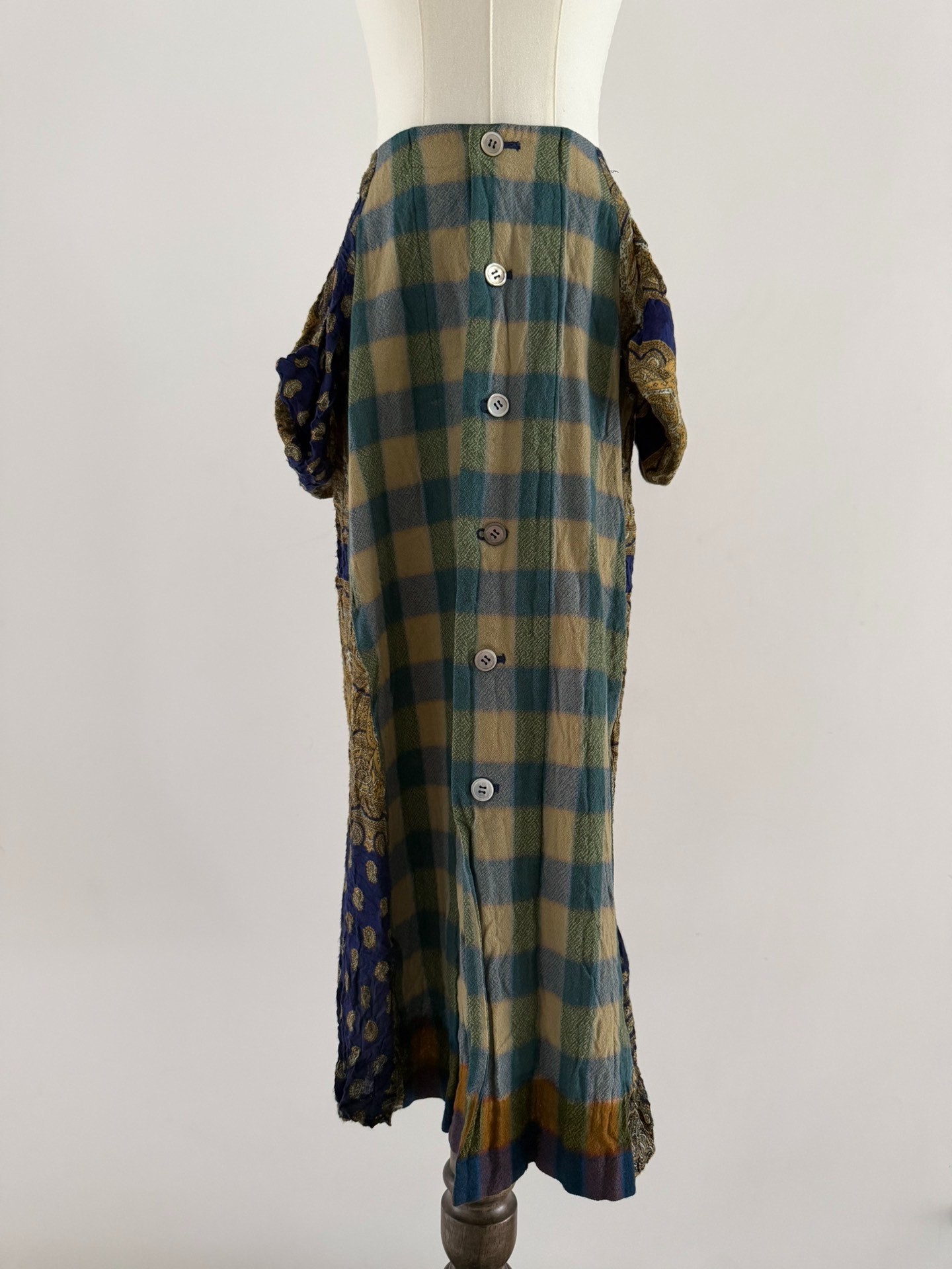 Comme des Garcons 94SS Plaid Maxi Skirt — front