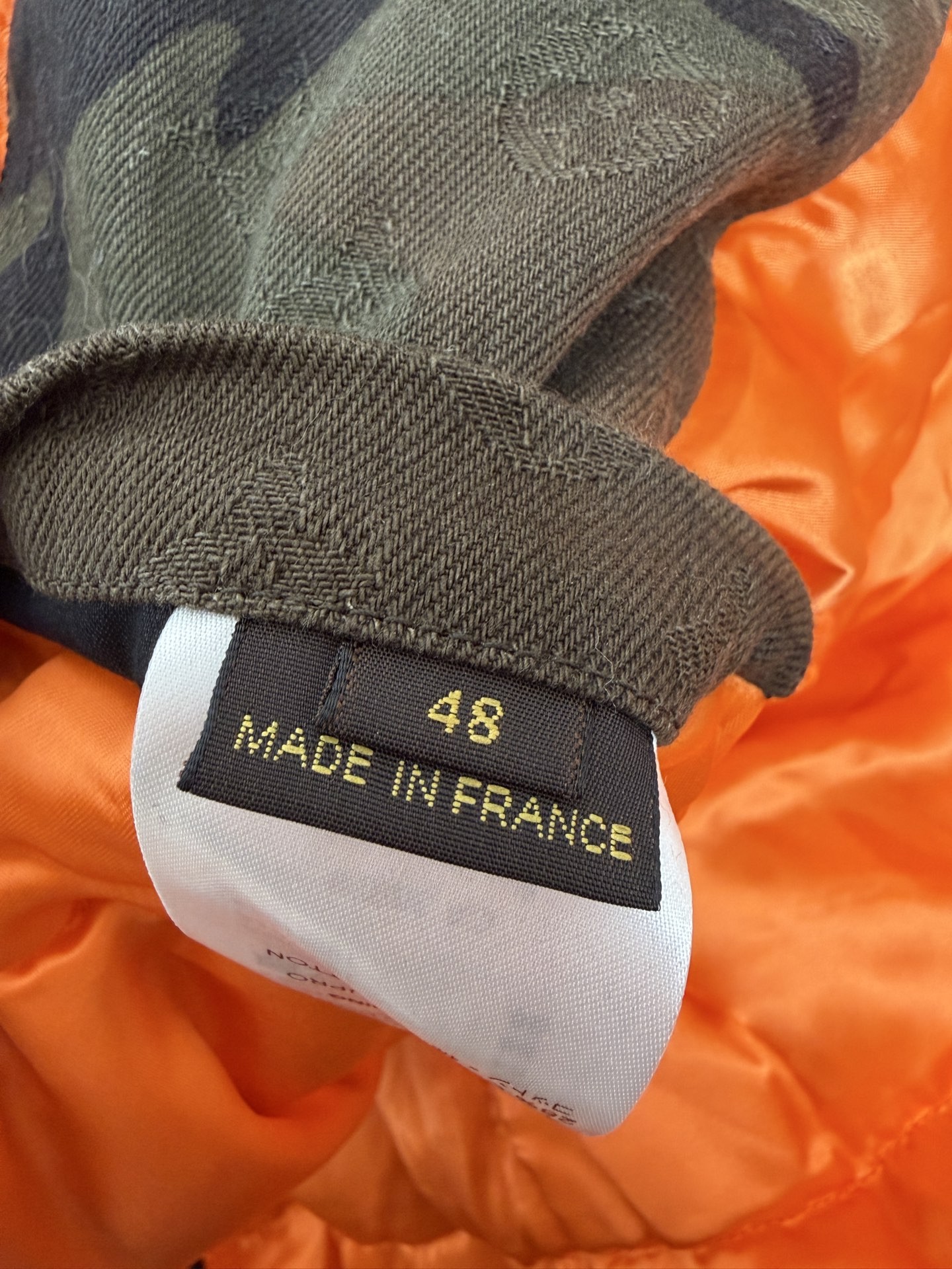 Louis Vuitton 2023 Camo Winter Parka — label