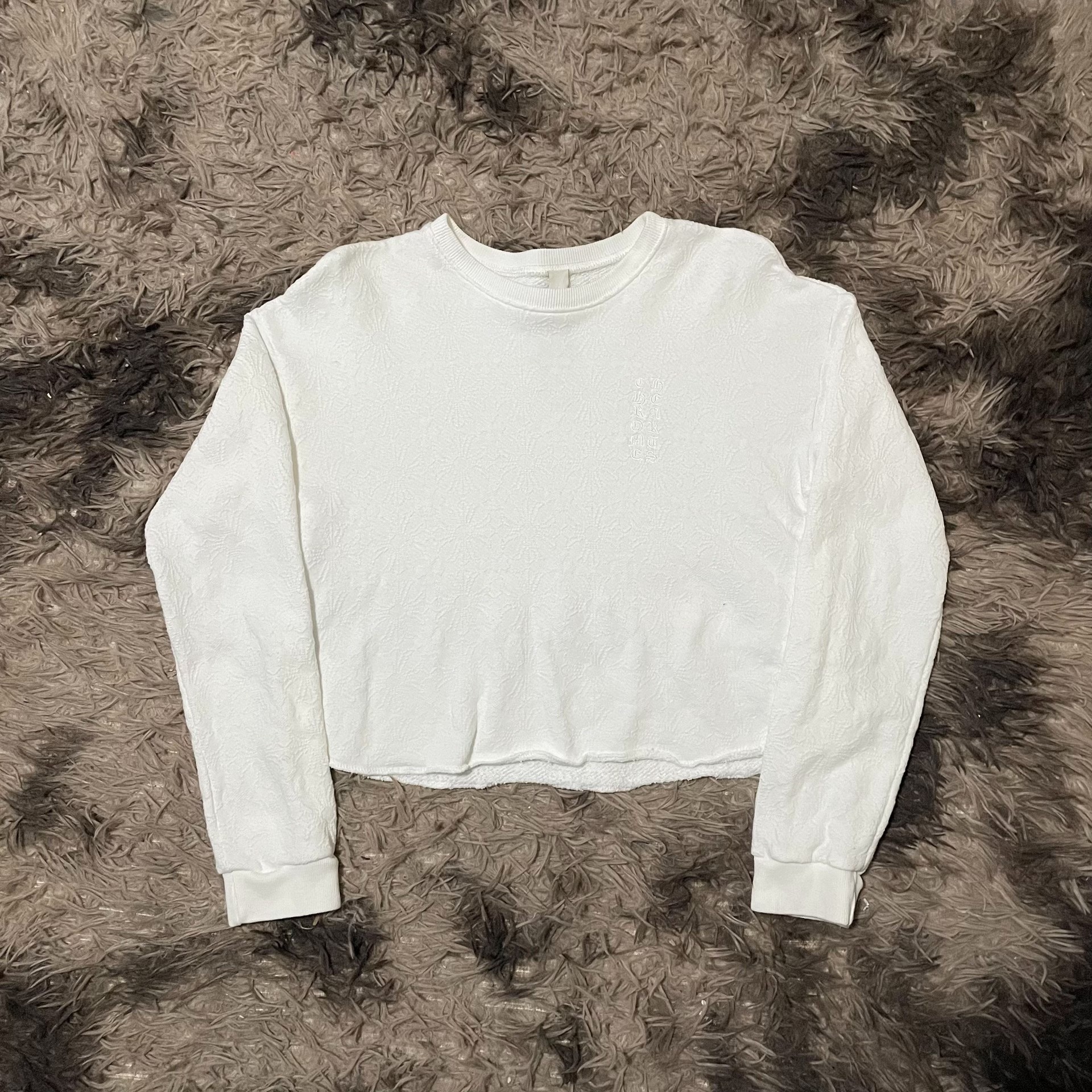 Chrome Hearts White Embroidered Sweatshirt