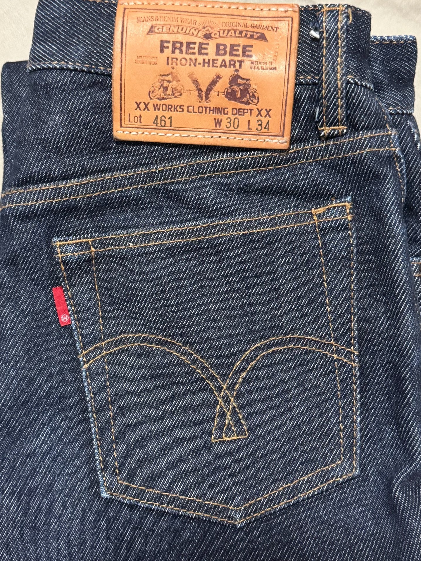 Iron Heart 461 21oz Heavyweight Jeans — detail