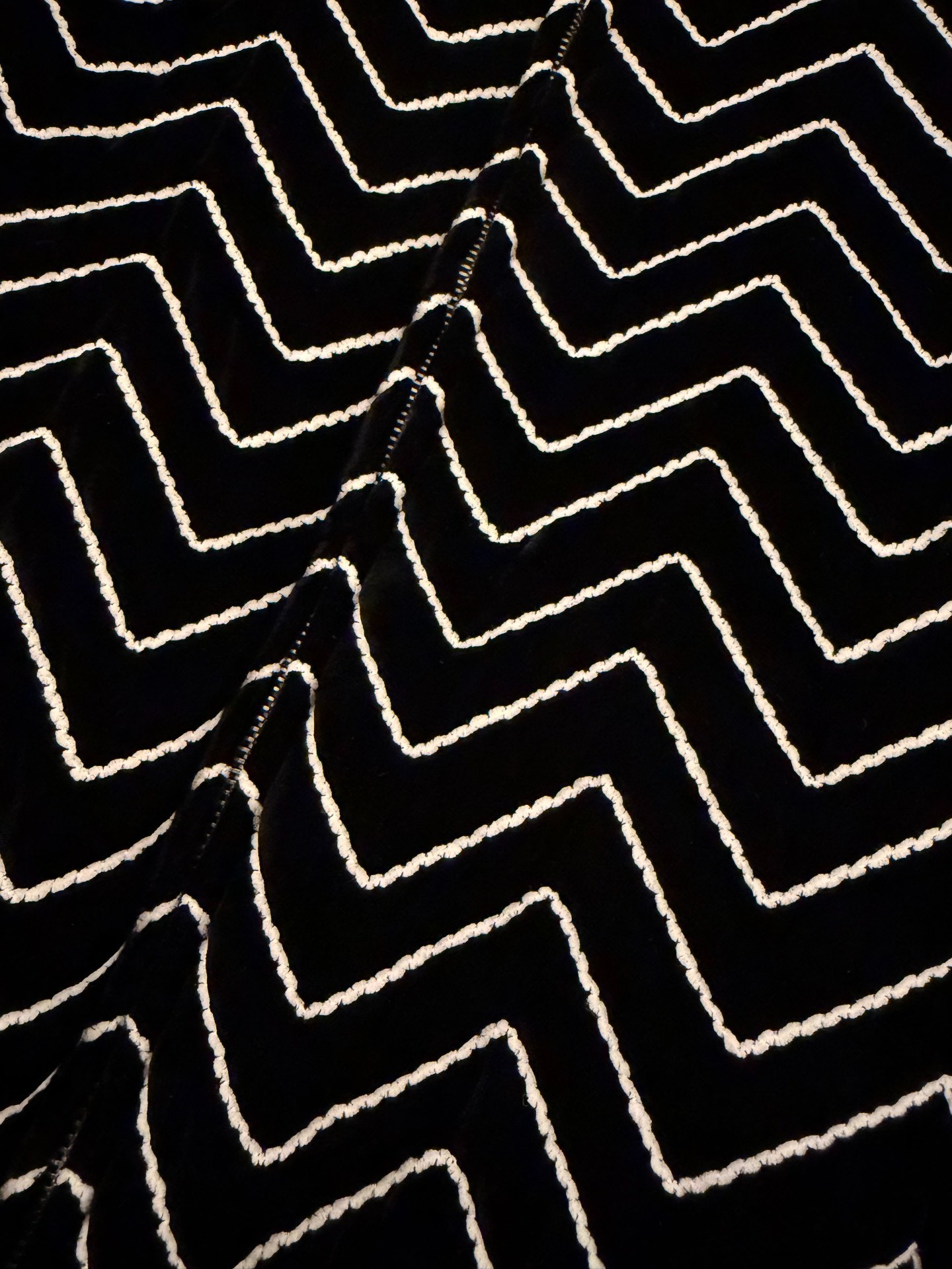 Saint Laurent Velvet Striped Bomber Jacket — detail