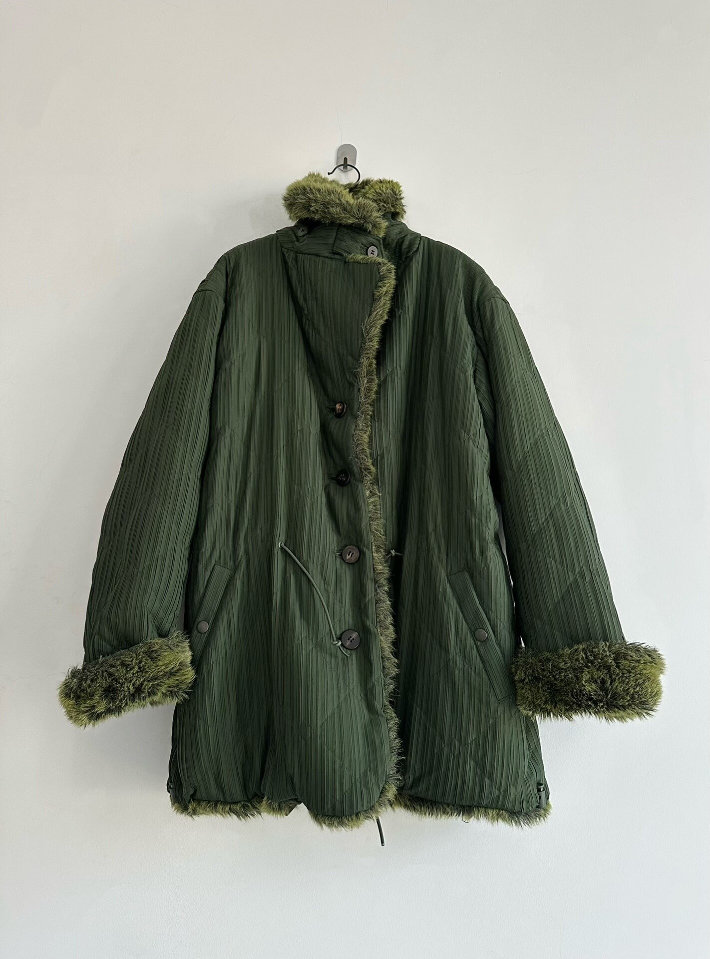 Issey Miyake 1998 Main Line Fur Coat — front