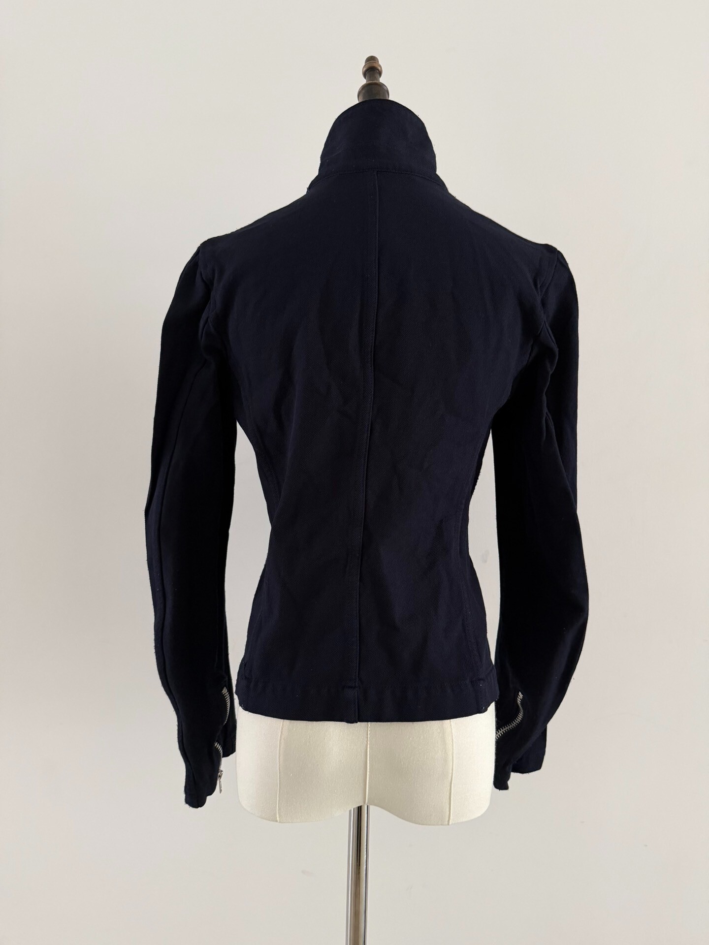 Comme des Garcons Navy Motorcycle Jacket — back
