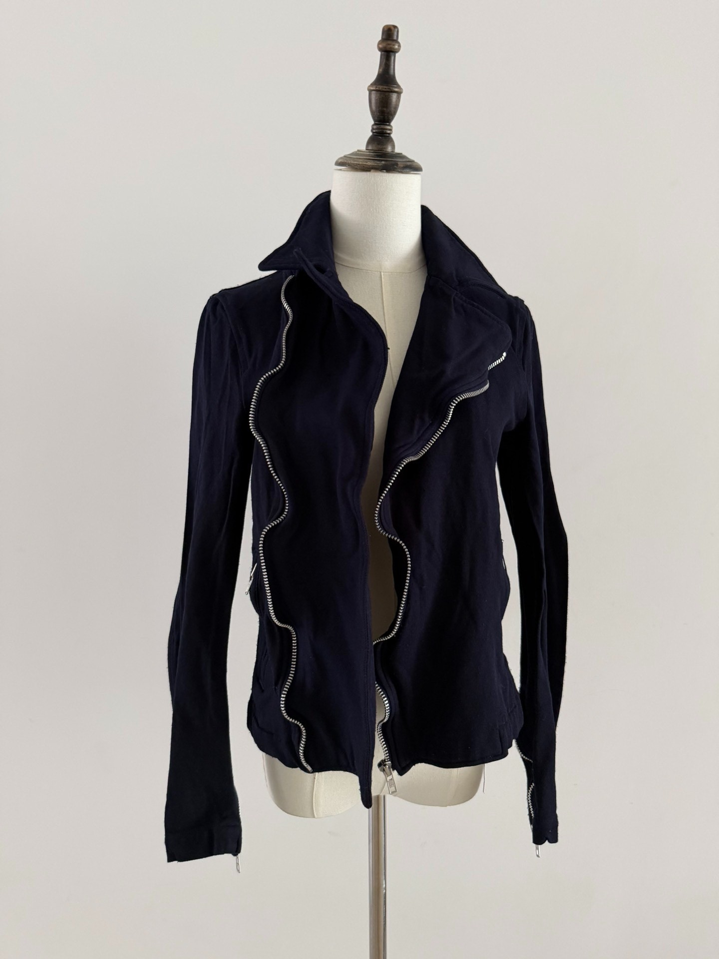 Comme des Garcons Navy Motorcycle Jacket — label