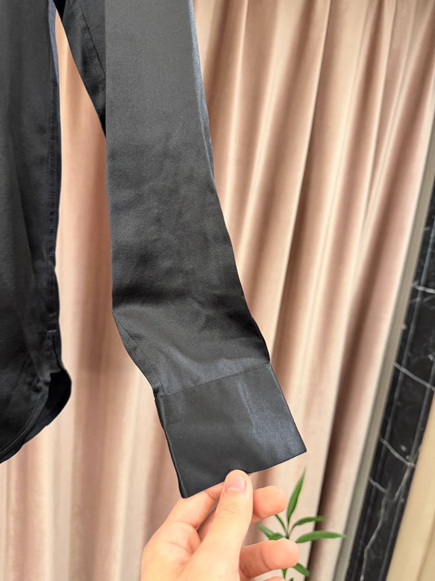 Saint Laurent Silk Necktie Shirt — label