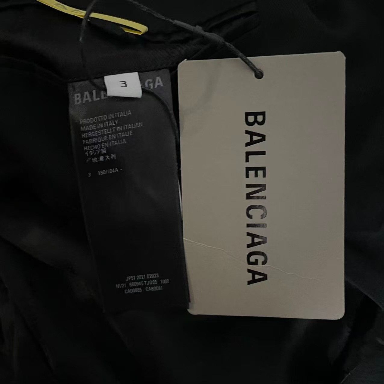 Balenciaga Black Multi-Pocket Workwear Jacket — back