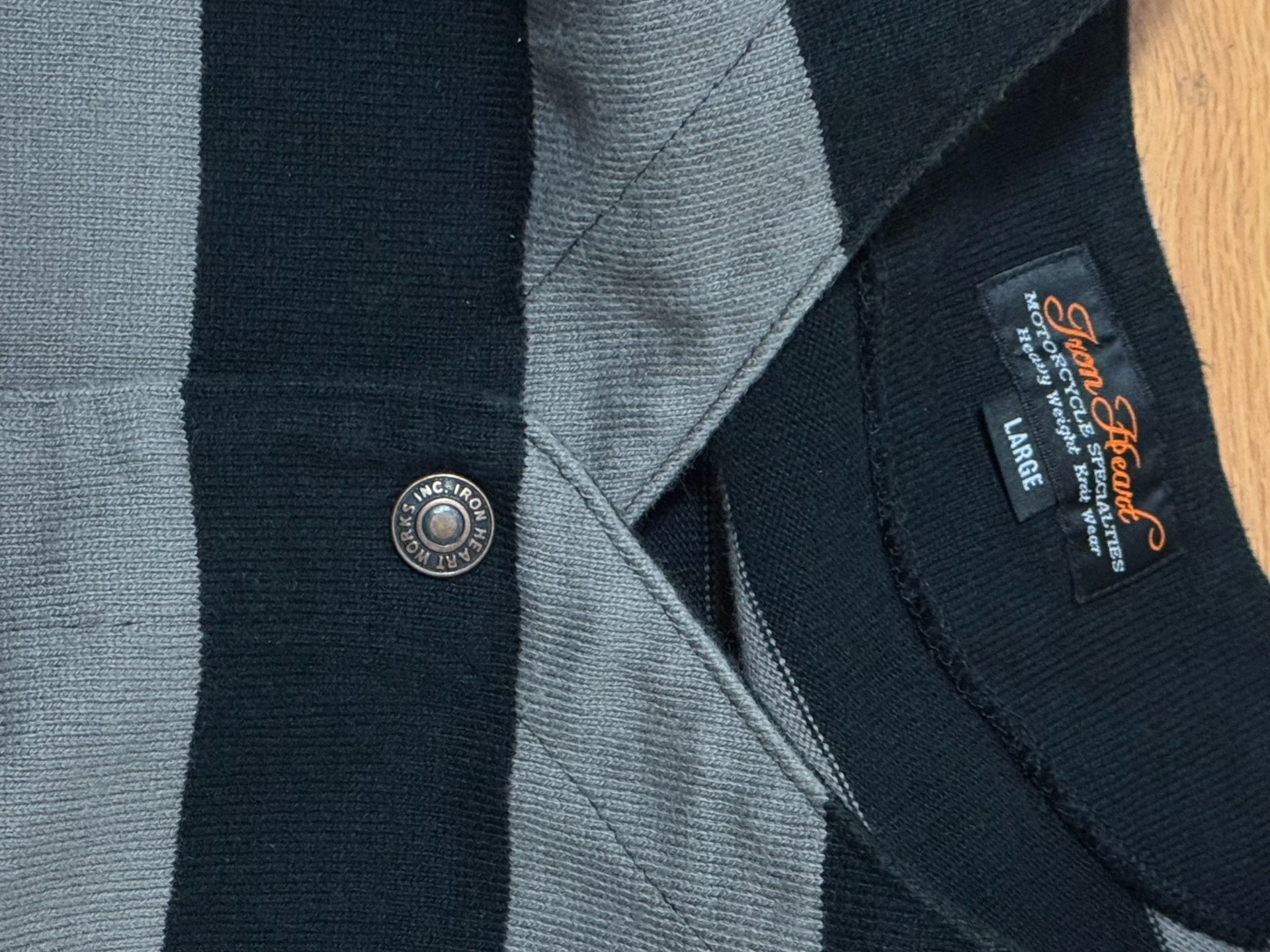 Iron Heart 11oz Cotton Retro Vest — label