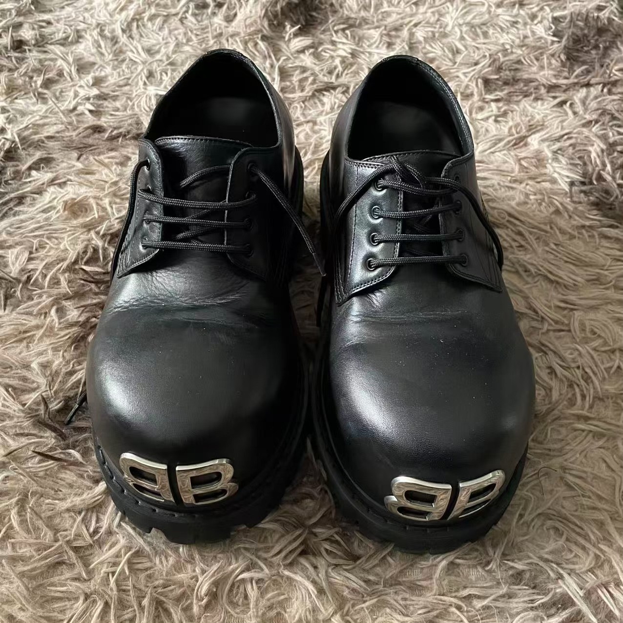 Balenciaga 25SS Stomper Double B Derby Shoes
