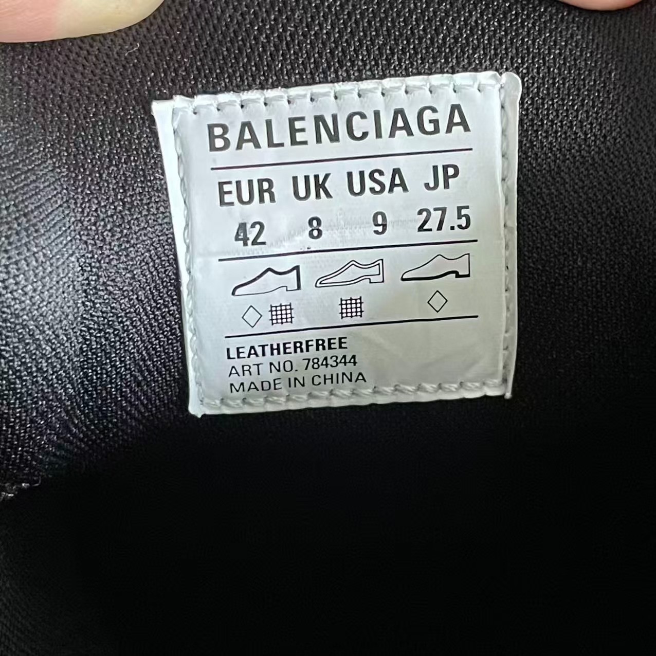 Balenciaga 10XL Black Green Dad Sneakers — label