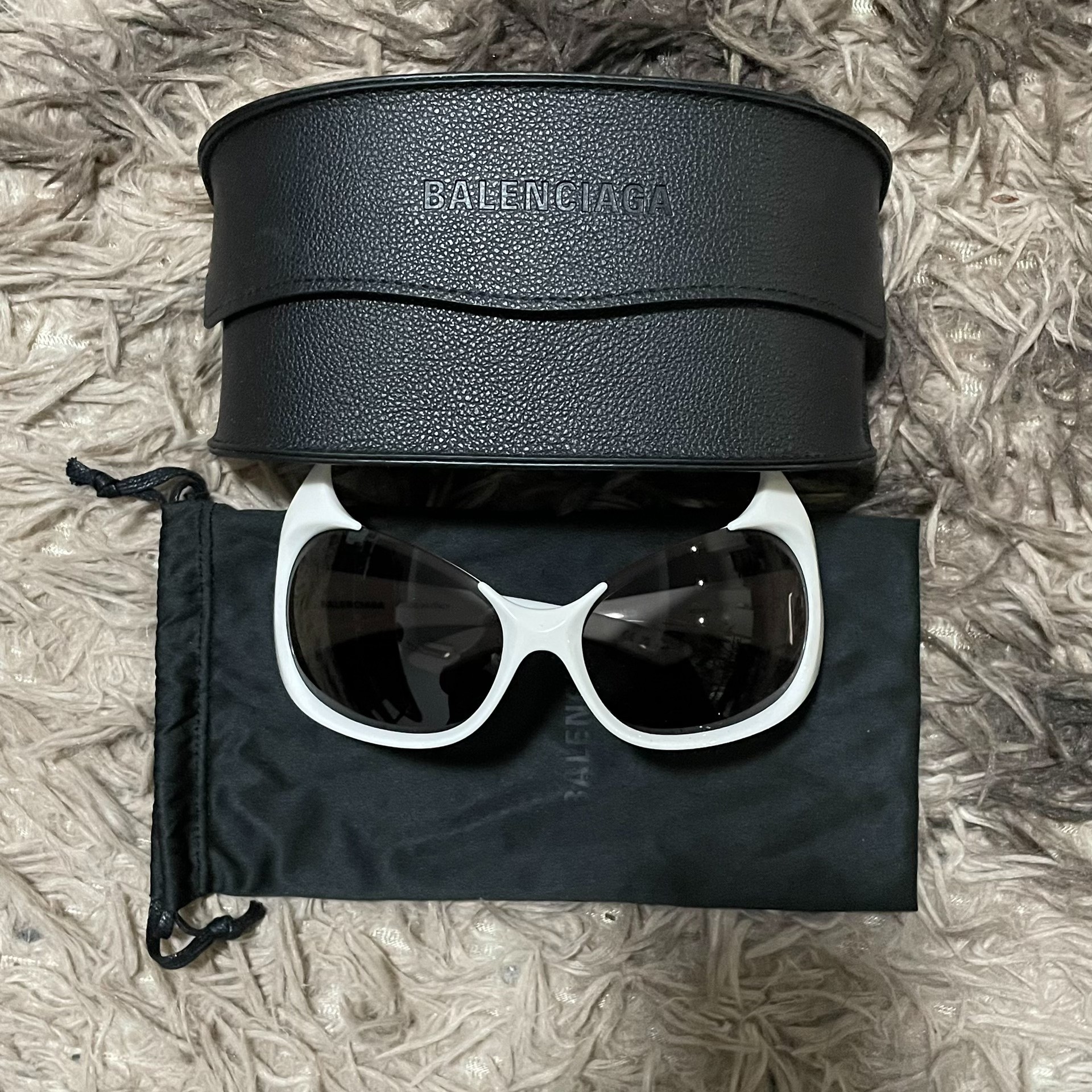 Balenciaga Unisex White Sunglasses