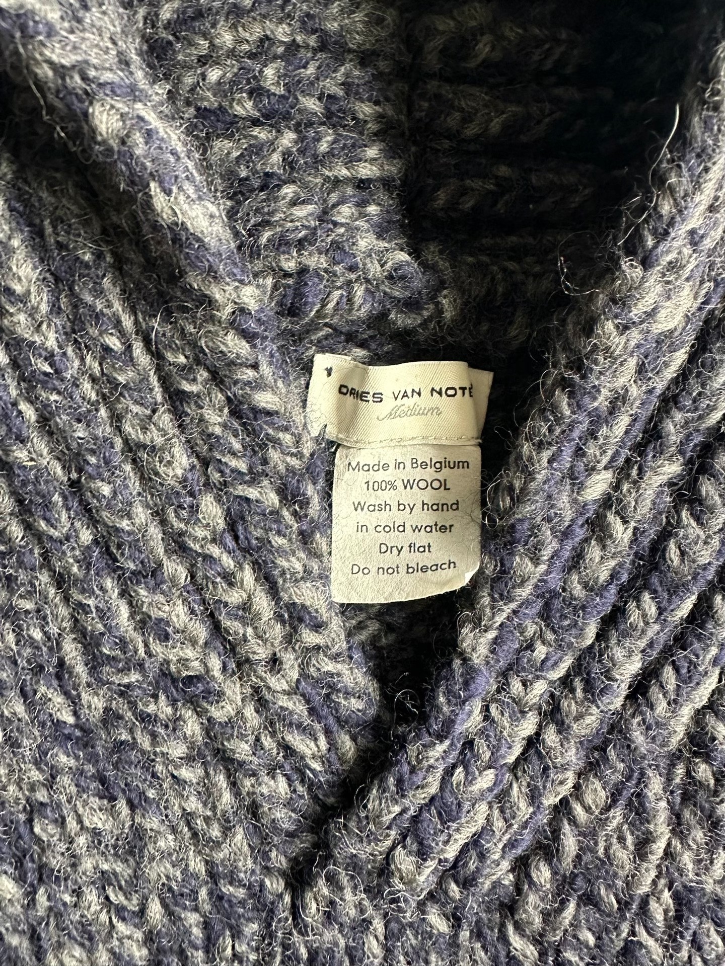 Dries Van Noten 3D Collar Wool Sweater — back