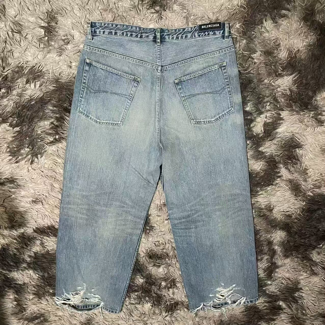 Balenciaga Baggy Faded Jeans — front
