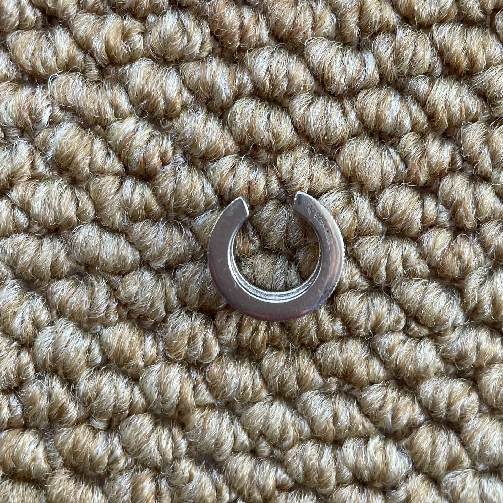Balenciaga Logo Engraved Ear Cuff — detail