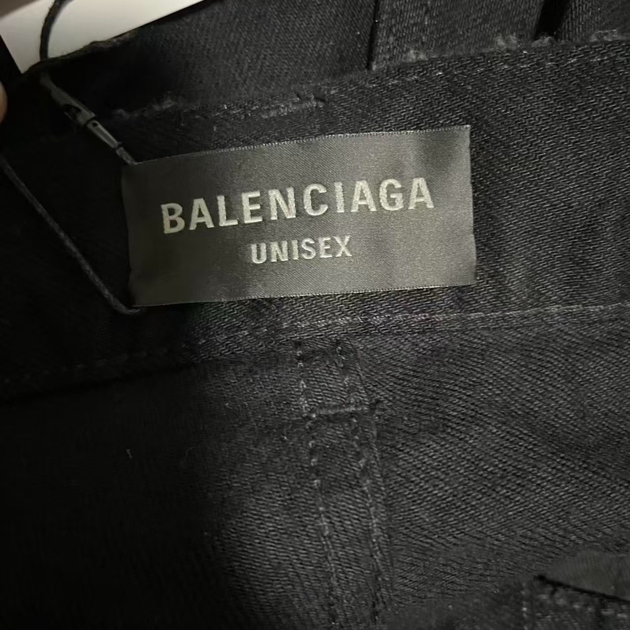 Balenciaga 25SS Black Denim Jeans — detail