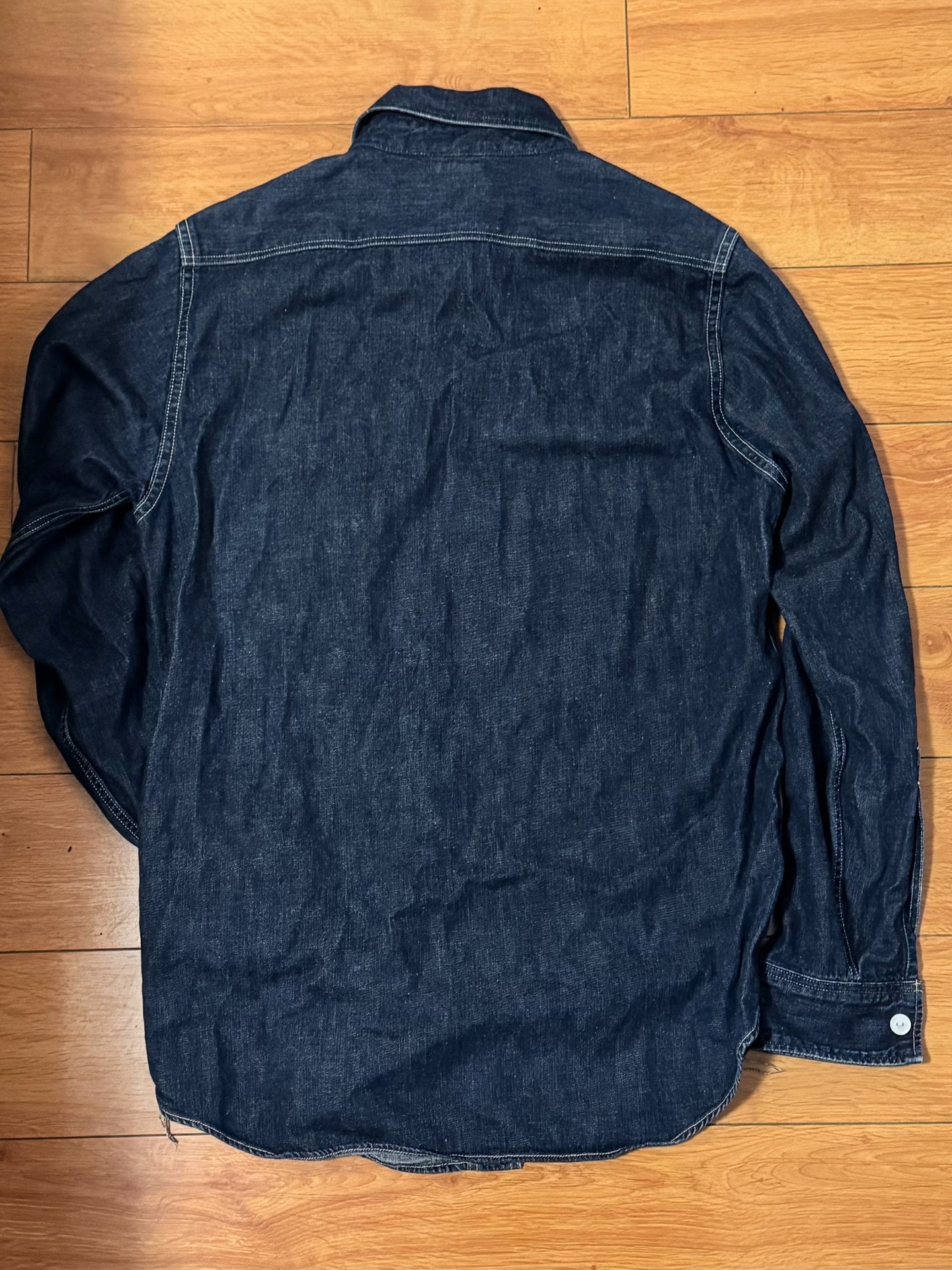 Freewheelers Rare Asymmetric Pocket Denim Shirt — detail