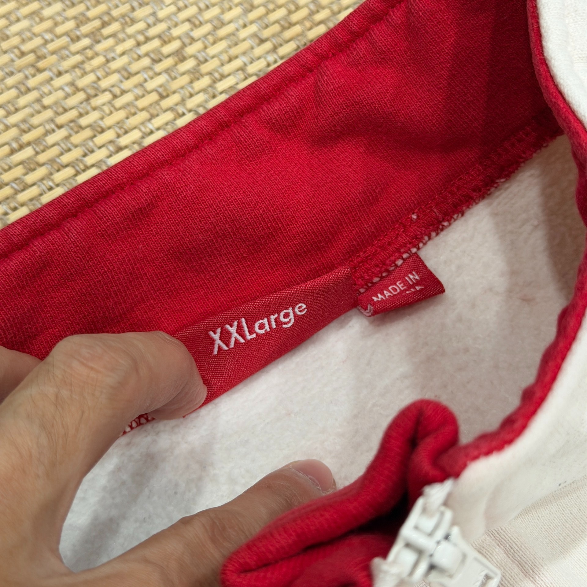 Supreme FW22 Half Zip Pullover — label