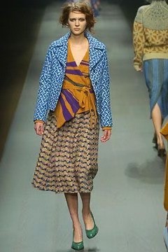 Dries Van Noten 04FW Geometric Knit Skirt