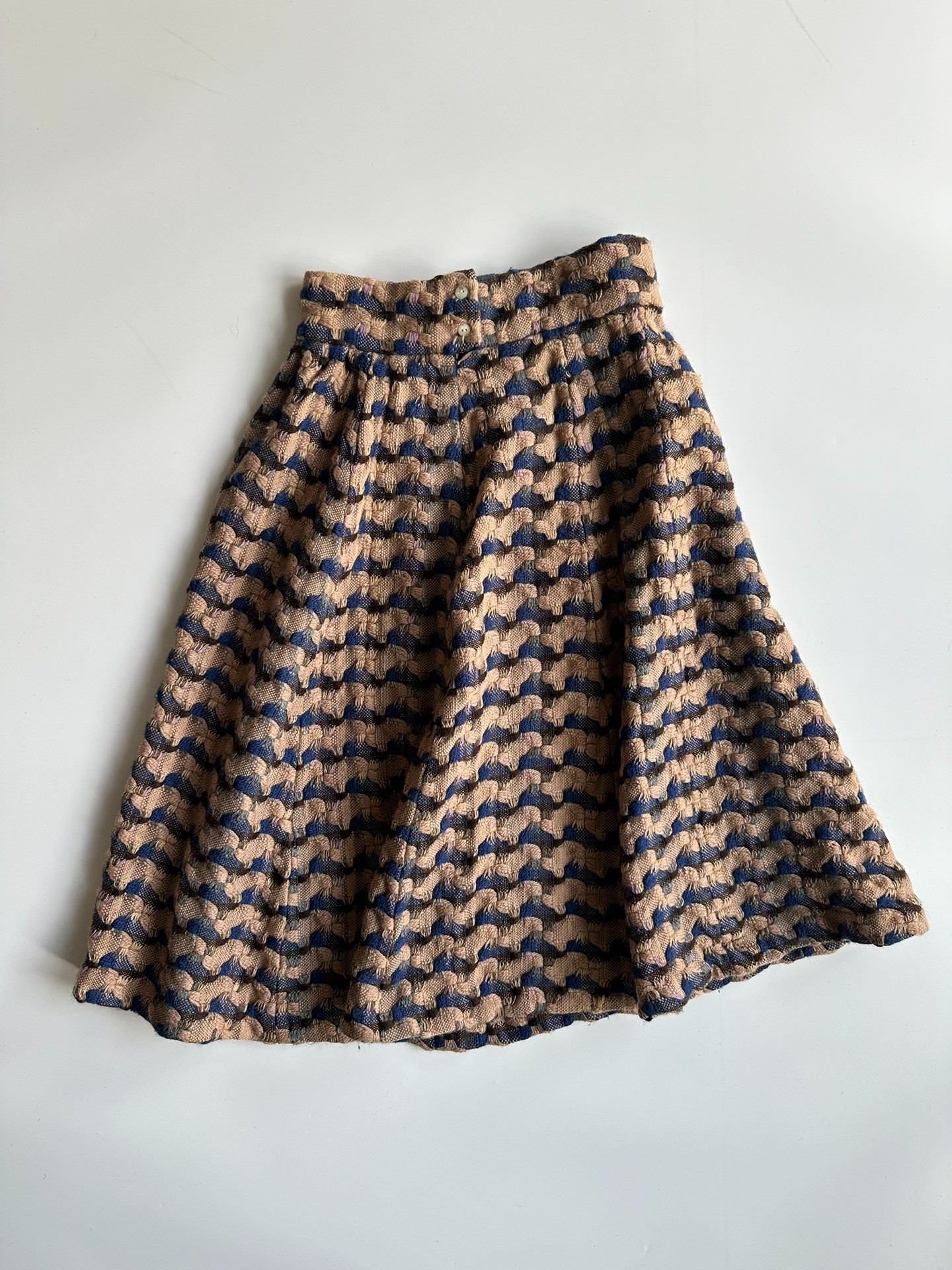 Dries Van Noten 04FW Geometric Knit Skirt — front