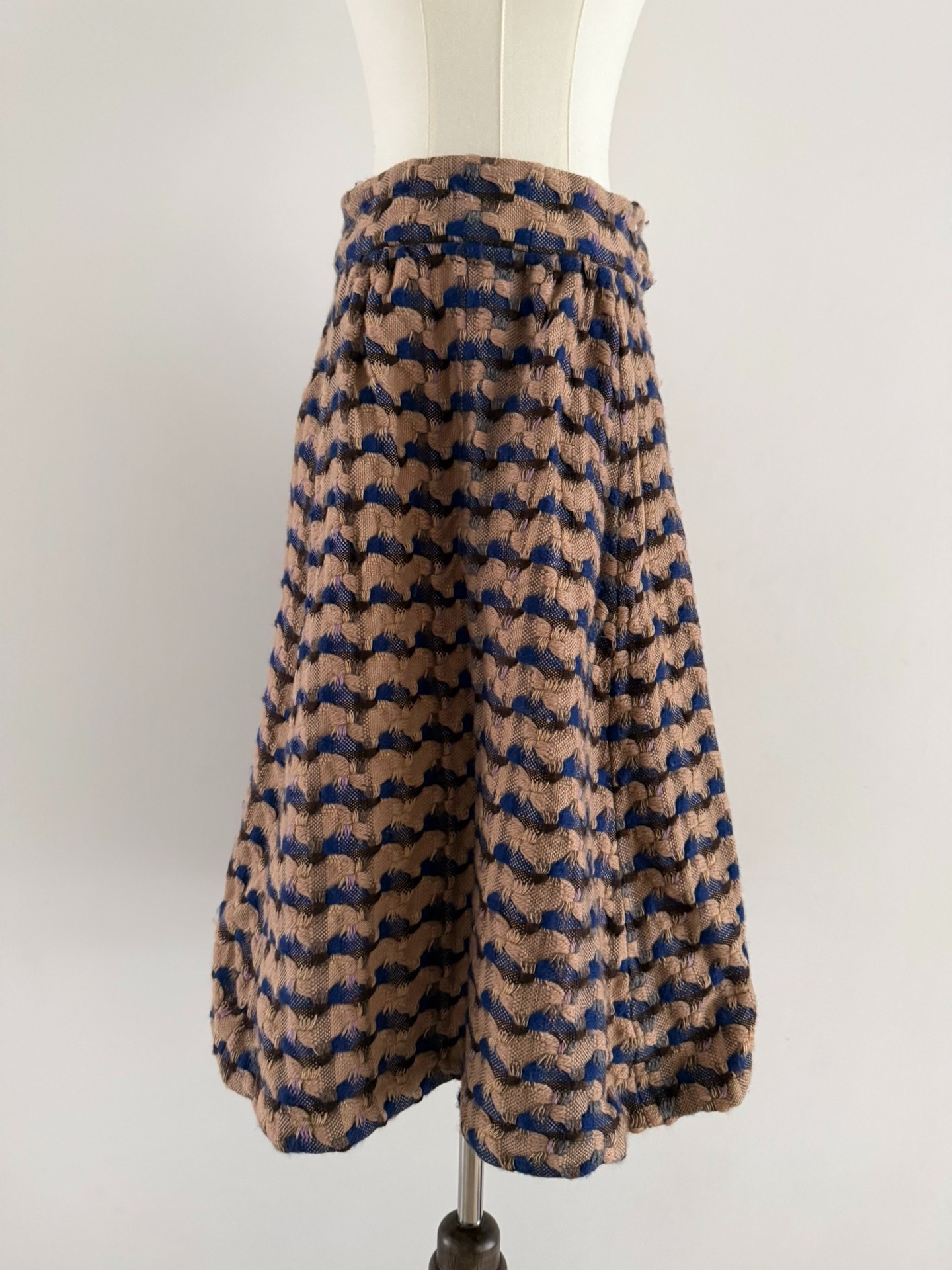 Dries Van Noten 04FW Geometric Knit Skirt — back