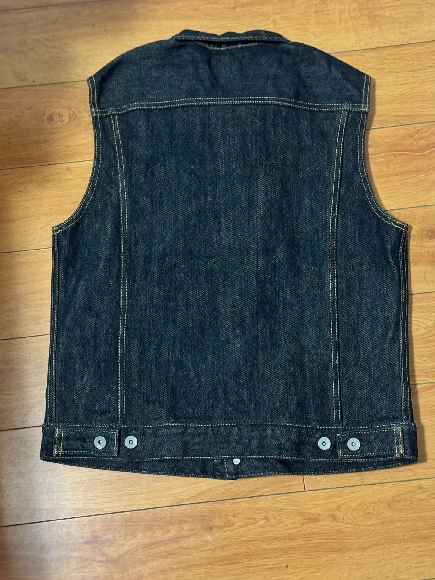 IRON HEART 526SV Denim Vest — front