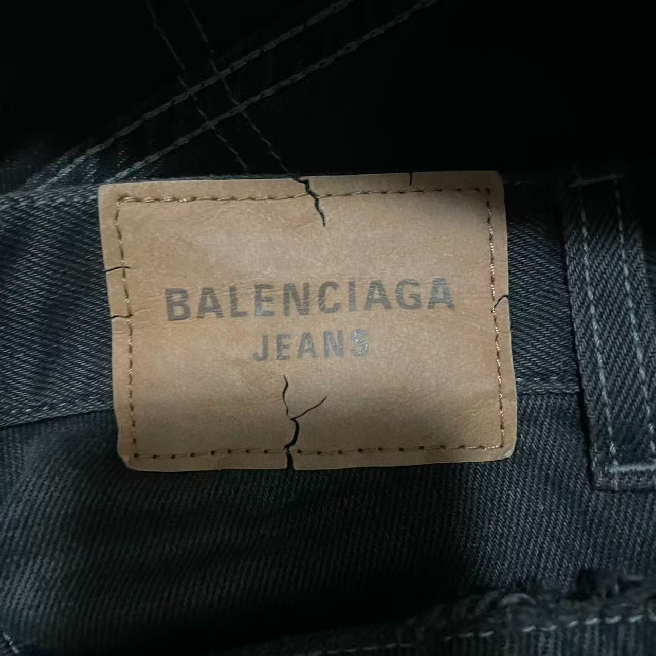 Balenciaga 25 Show Low-Rise Straight Jeans — label