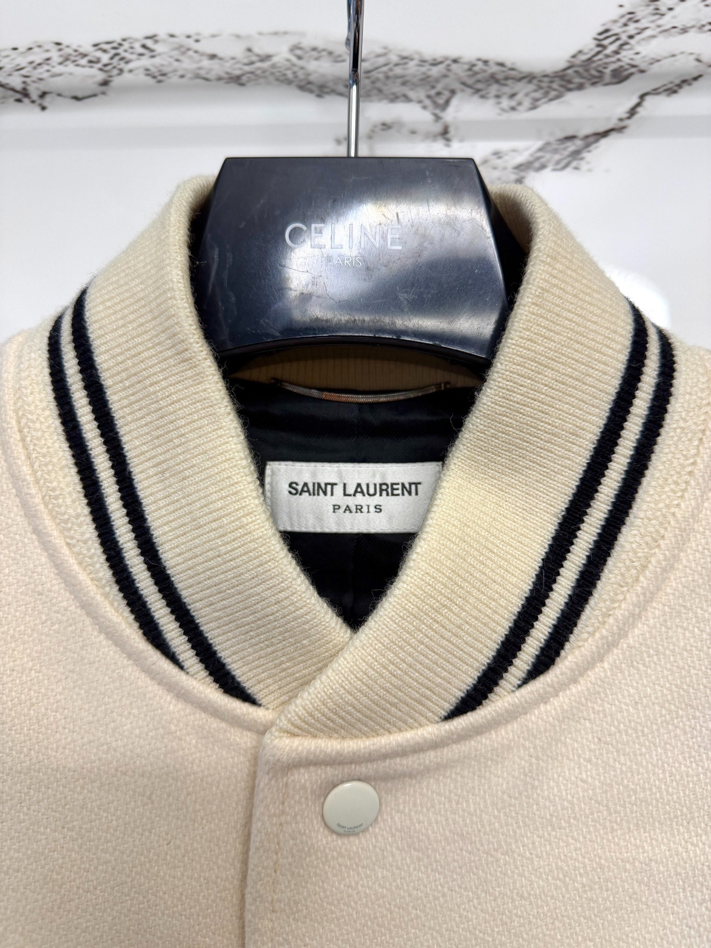 Saint Laurent 22FW Varsity Jacket — front