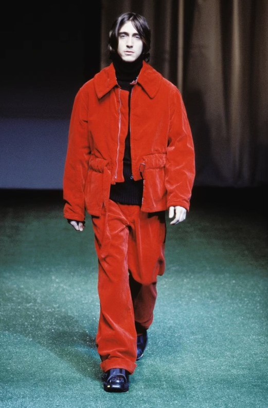 Yohji Yamamoto 02AW Red Corduroy Pants — front