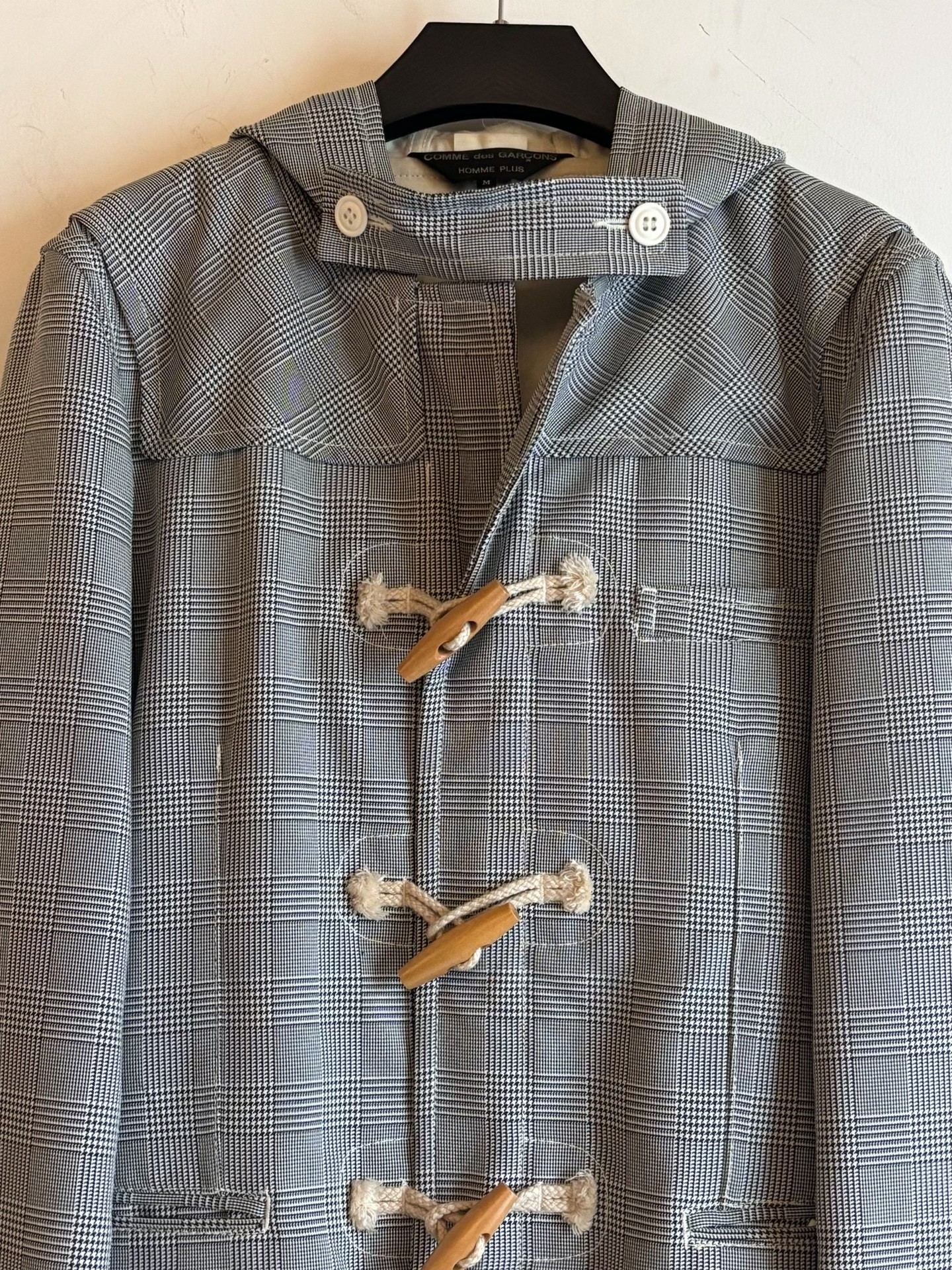 Comme Des Garcons SS2011 Hooded Check Blazer — label