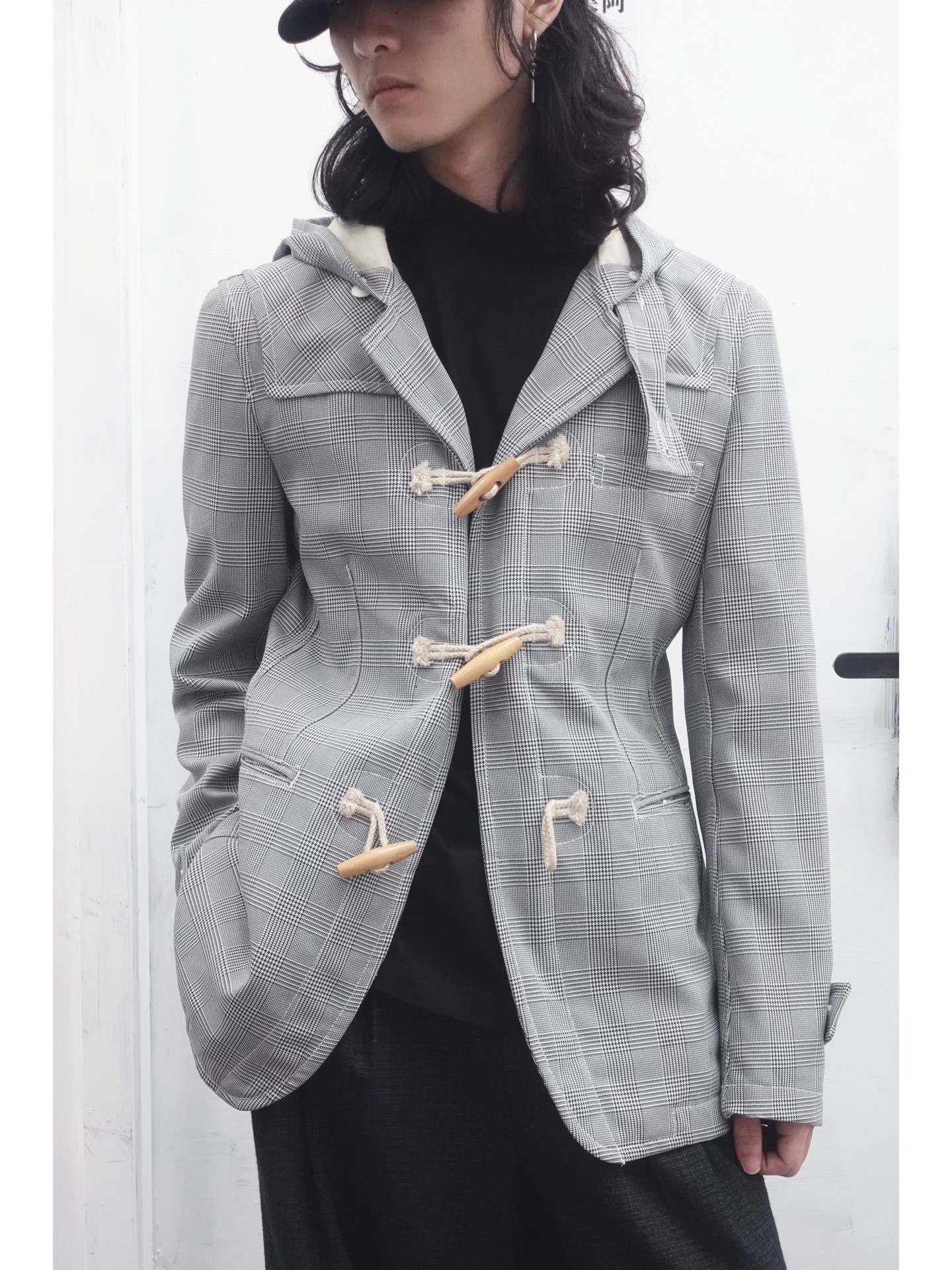 Comme Des Garcons SS2011 Hooded Check Blazer