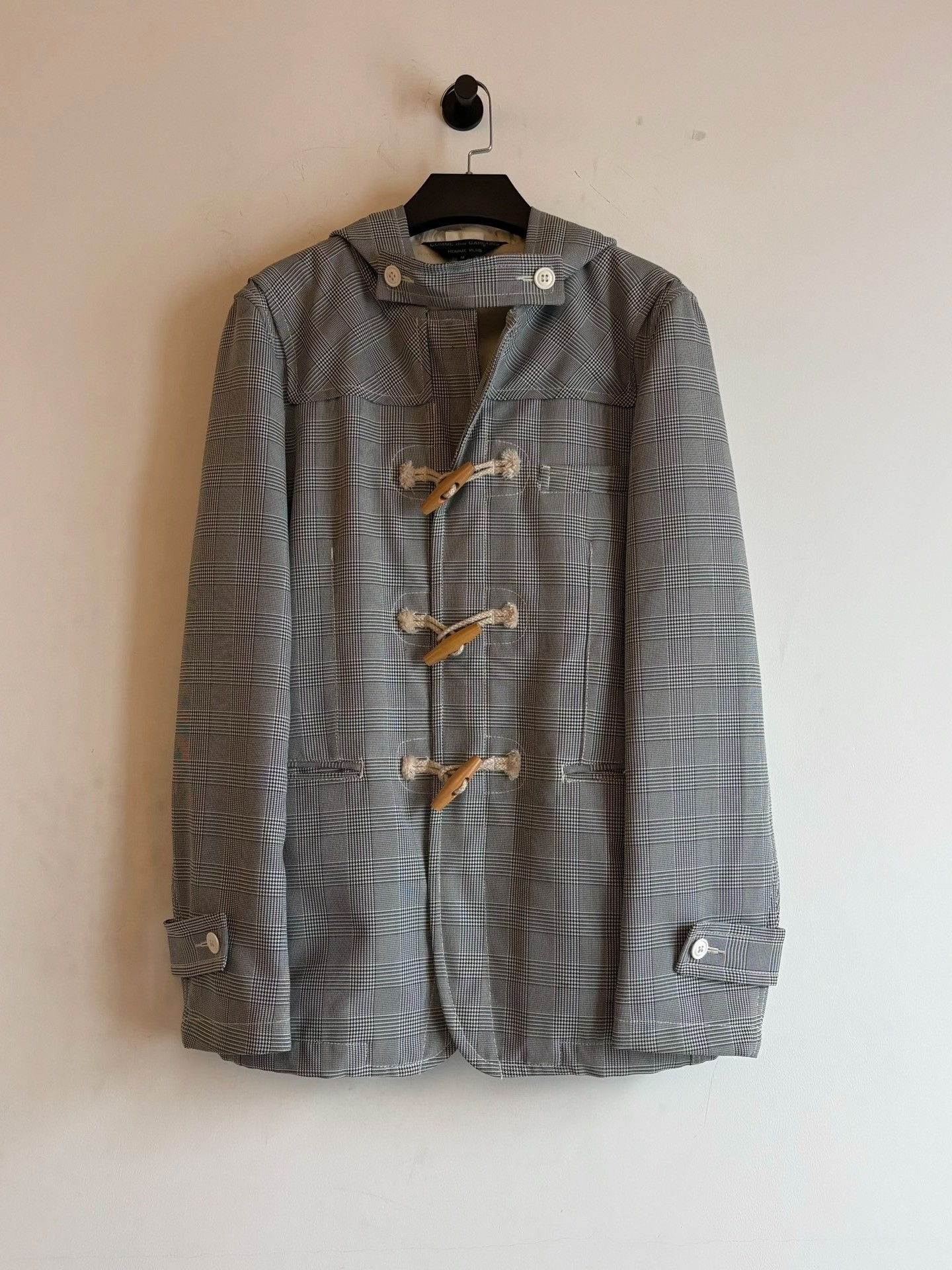 Comme Des Garcons SS2011 Hooded Check Blazer — back