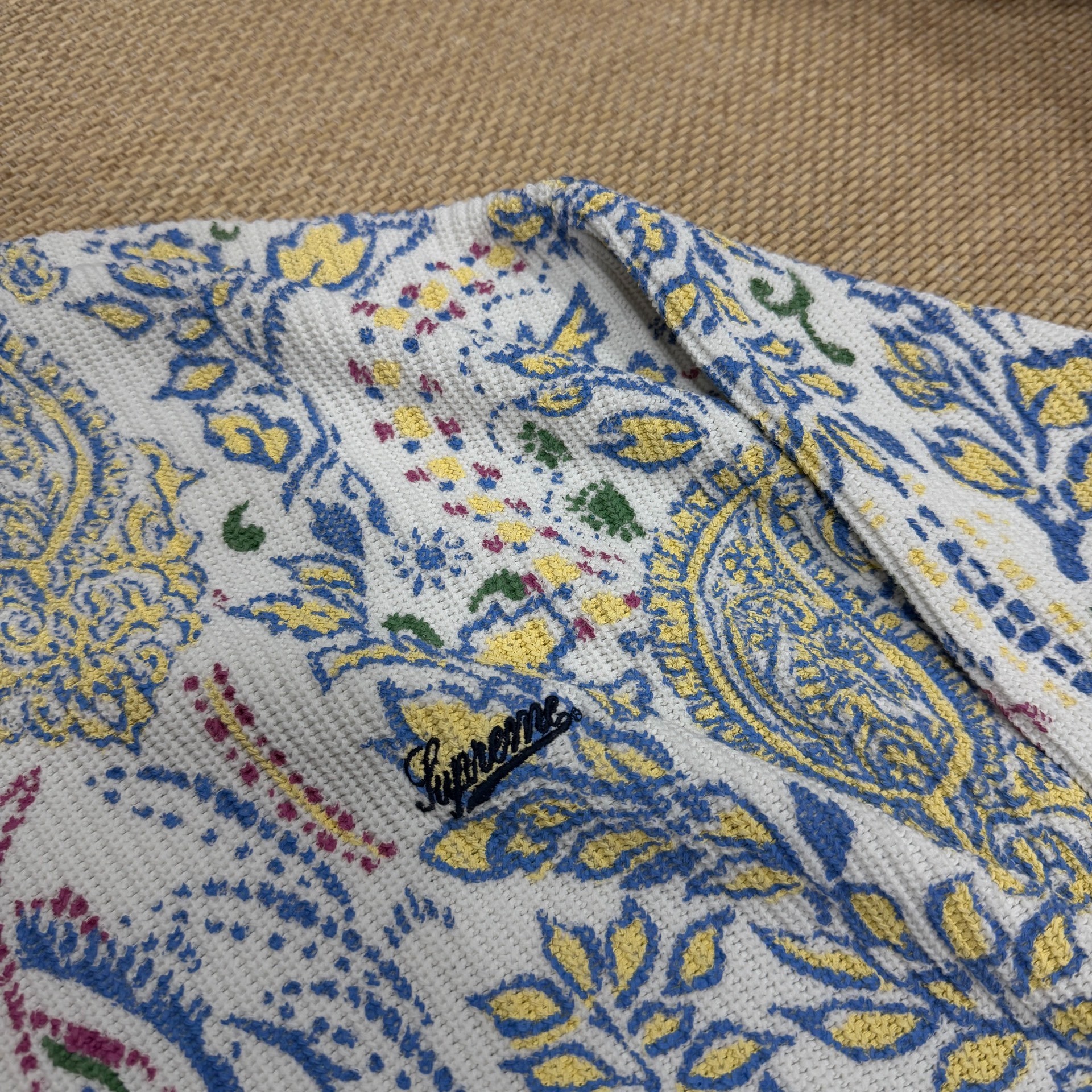 Supreme SS24 Week15 Paisley Sweater — detail