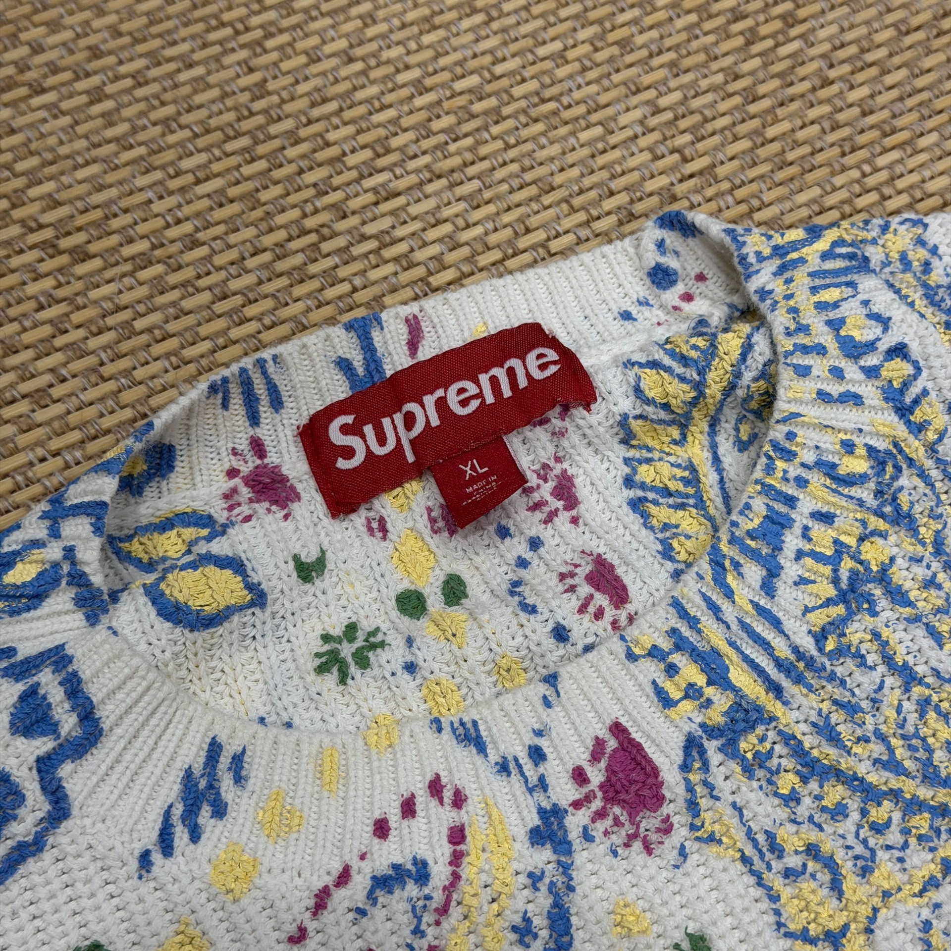 Supreme SS24 Week15 Paisley Sweater — back