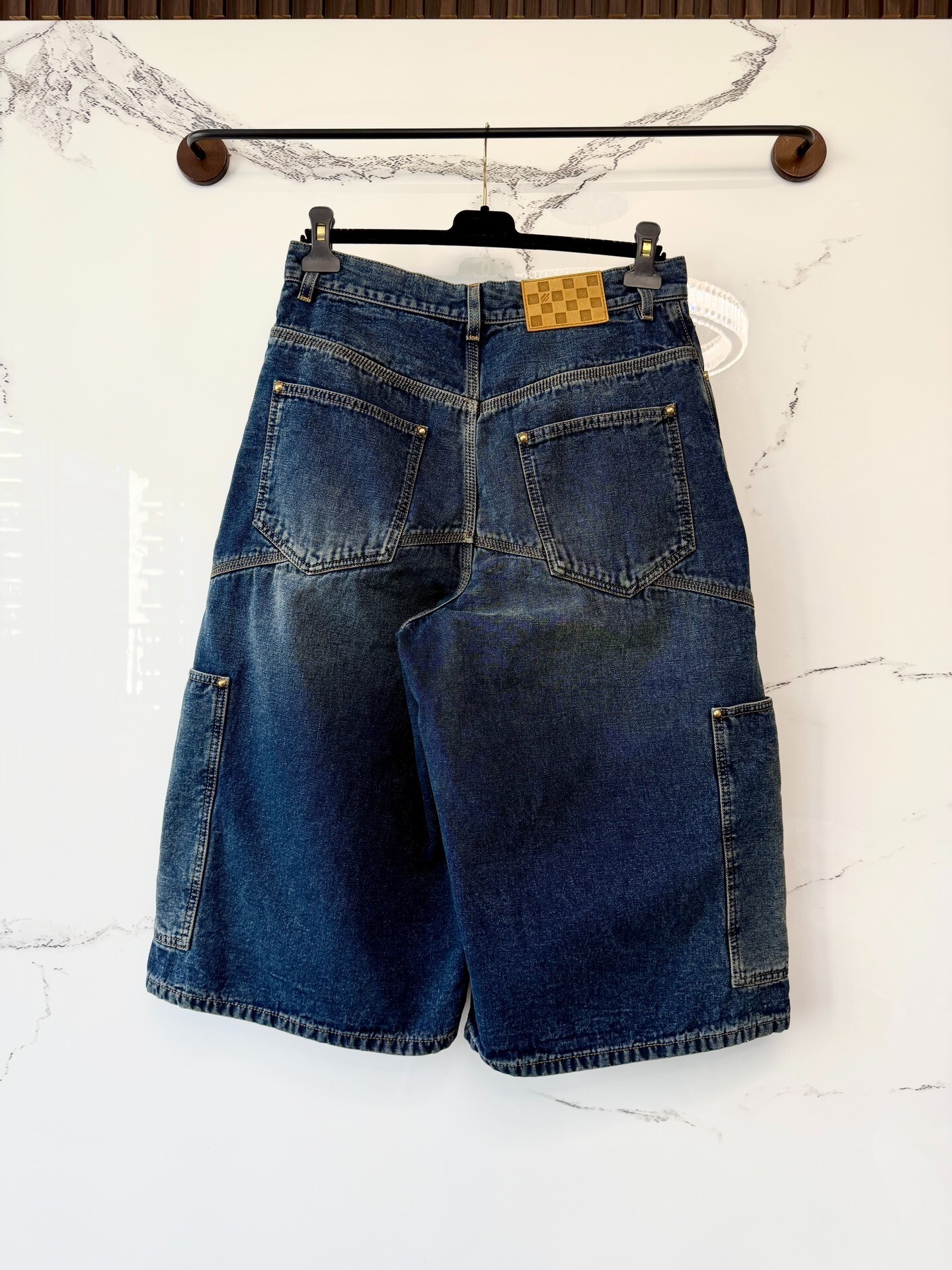 Louis Vuitton x Nigo Denim Work Shorts — detail