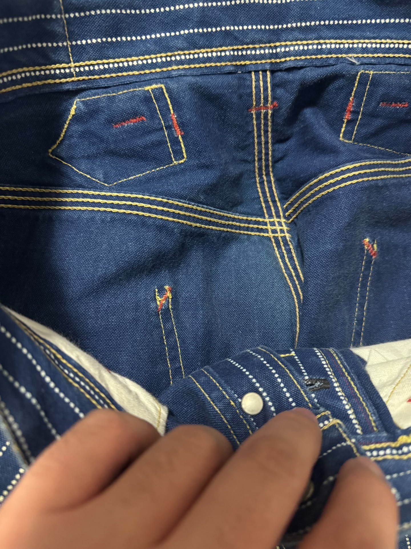 Freewheelers Wabash Striped Cargo Pants — label