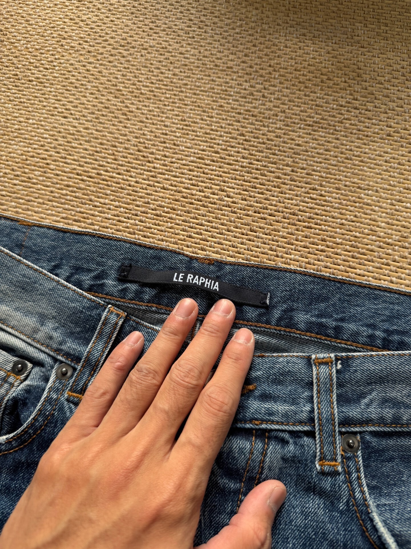 Jacquemus Faded Indigo Wide-Leg Jeans — back