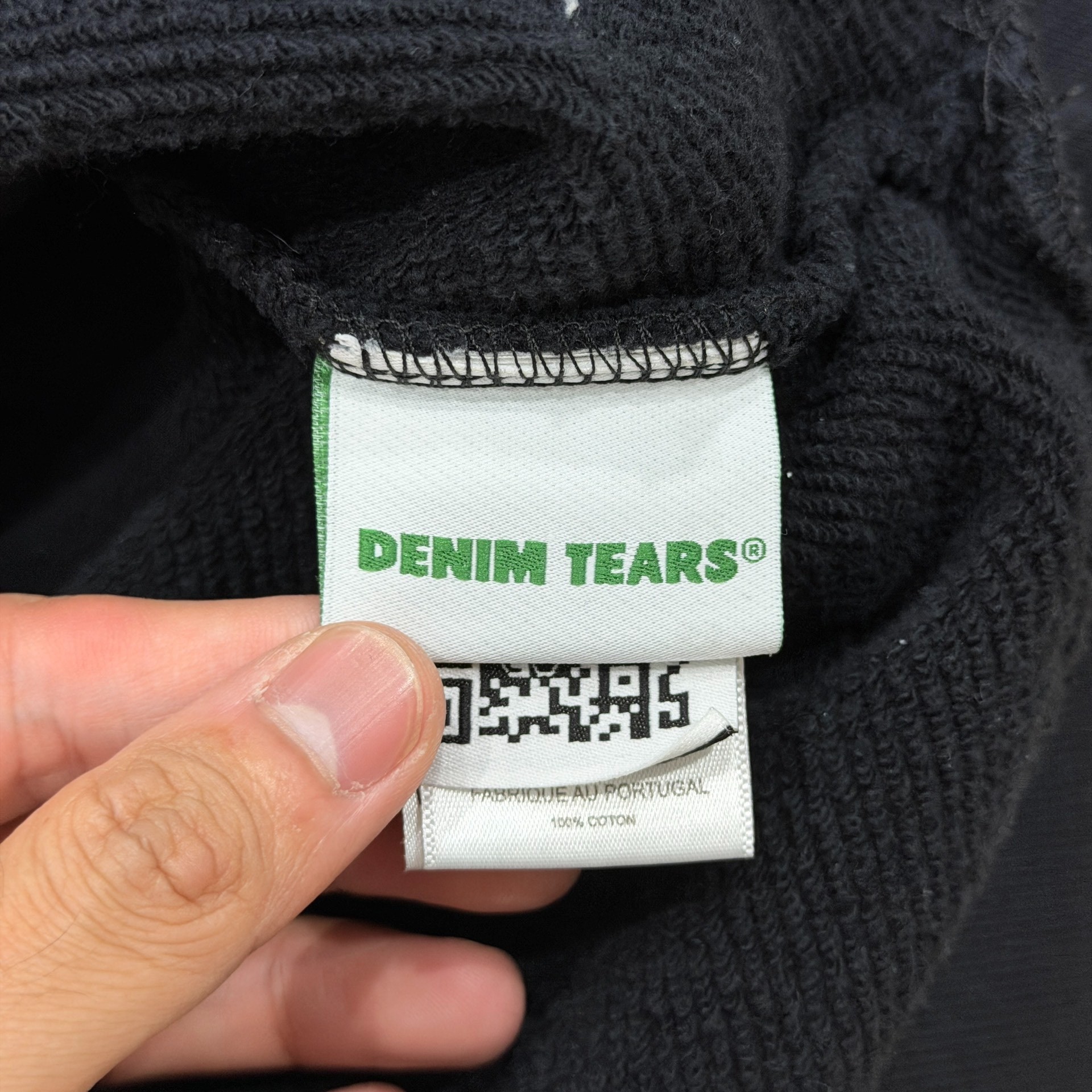 Denim Tears Biggie Cotton Fleece Hoodie — label