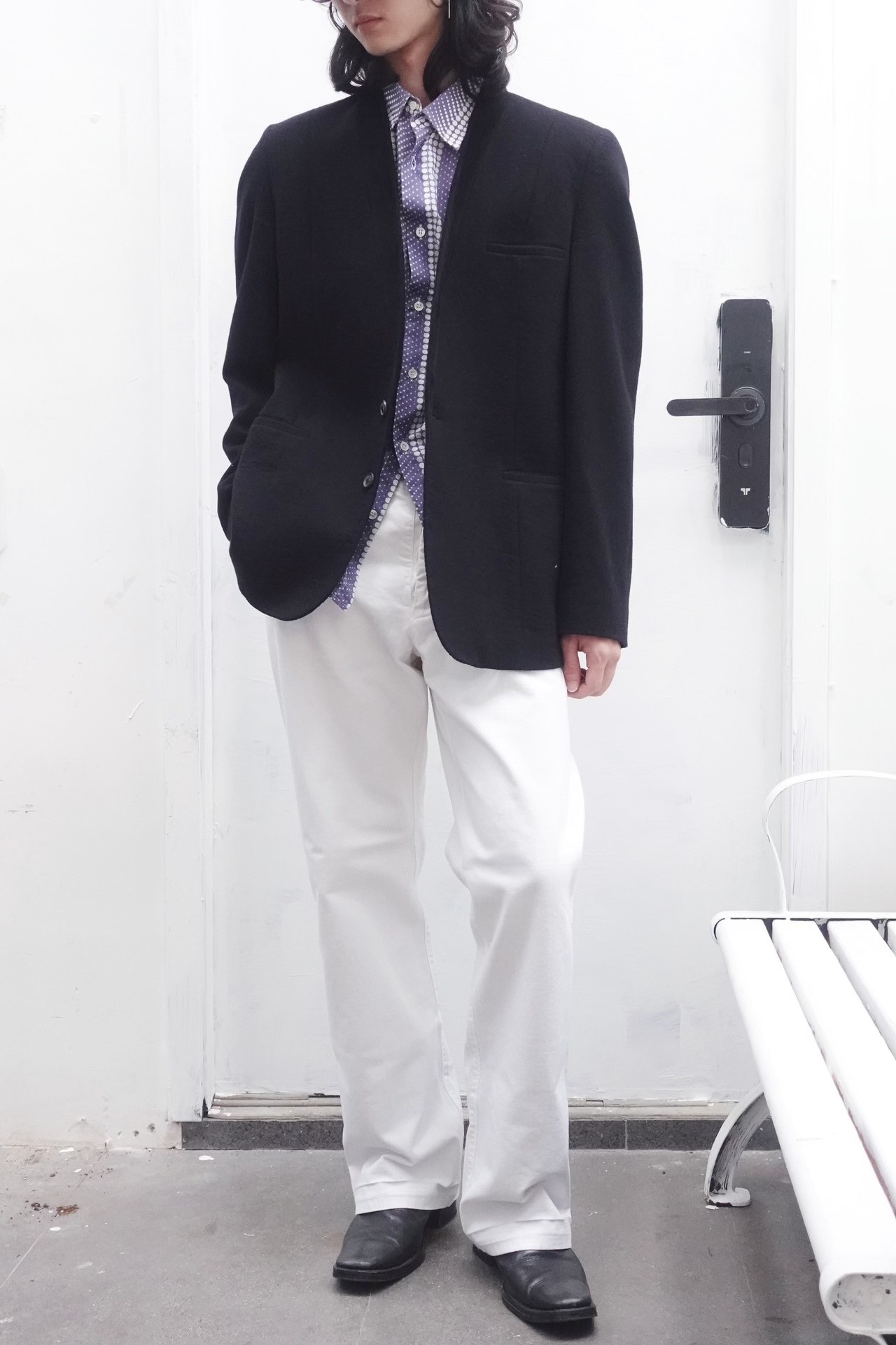 Maison Martin Margiela AW2010 Collarless Blazer — detail