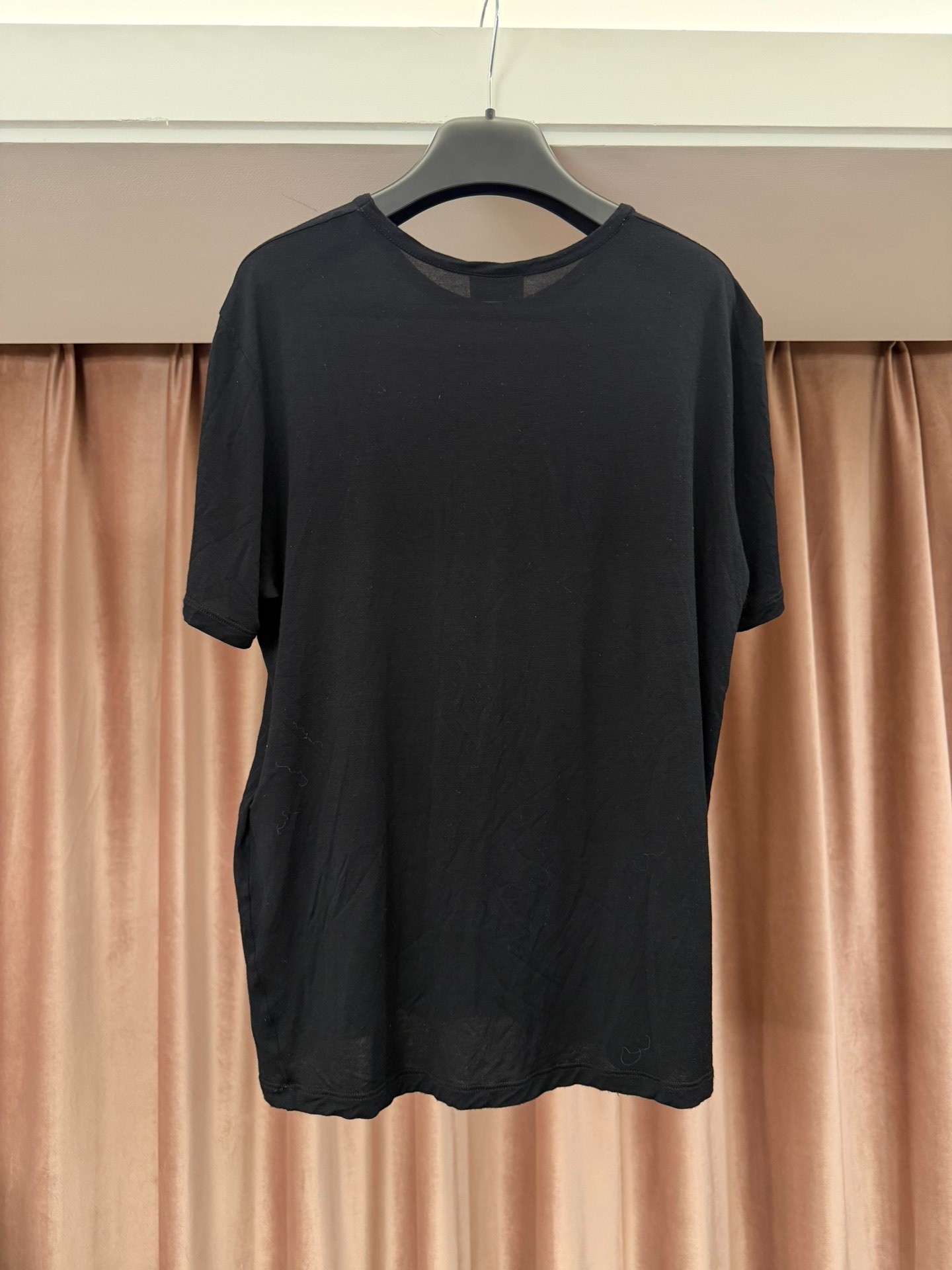 Saint Laurent Embroidered Logo Black Tee — detail