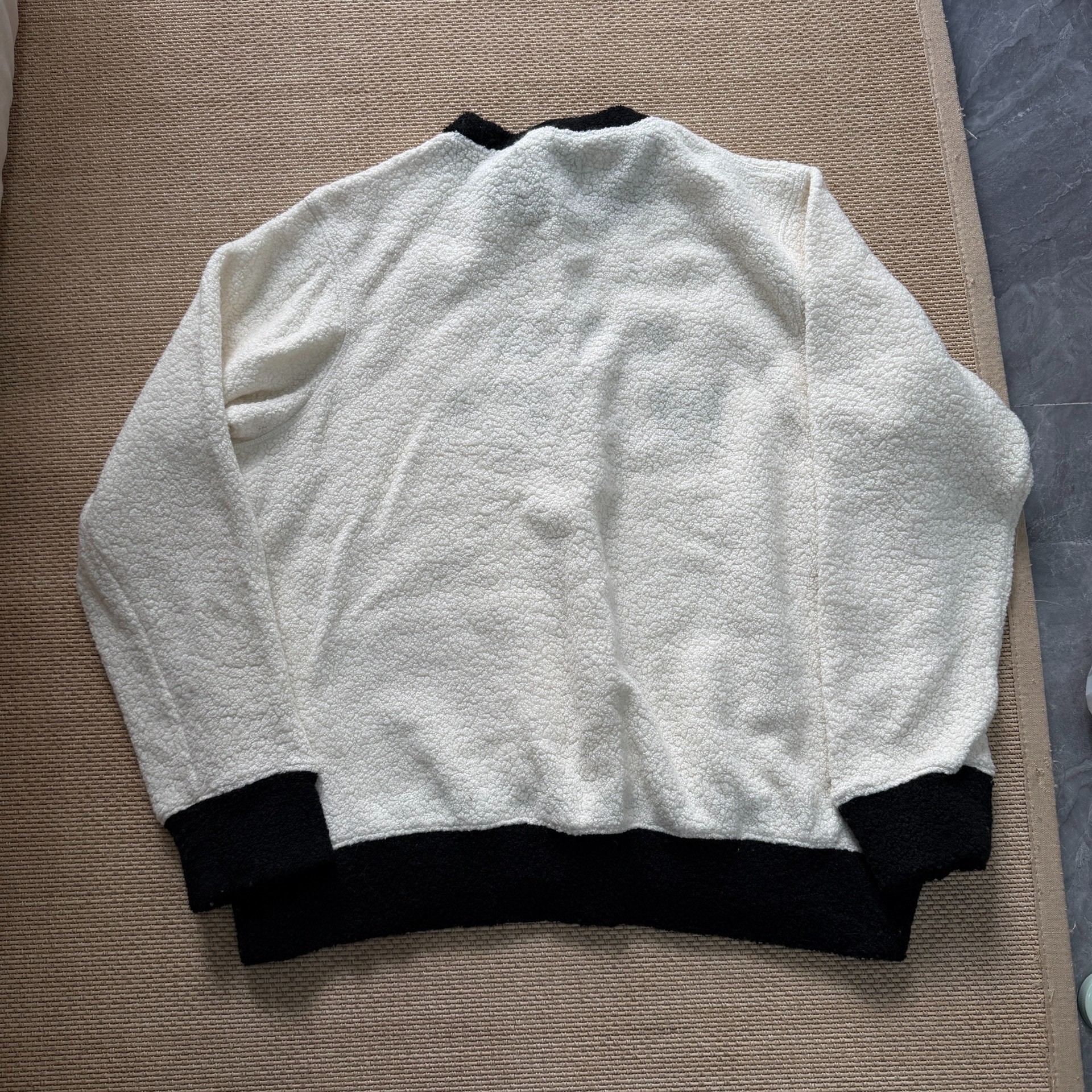 Casablanca Black White Fleece Sweatshirt — front
