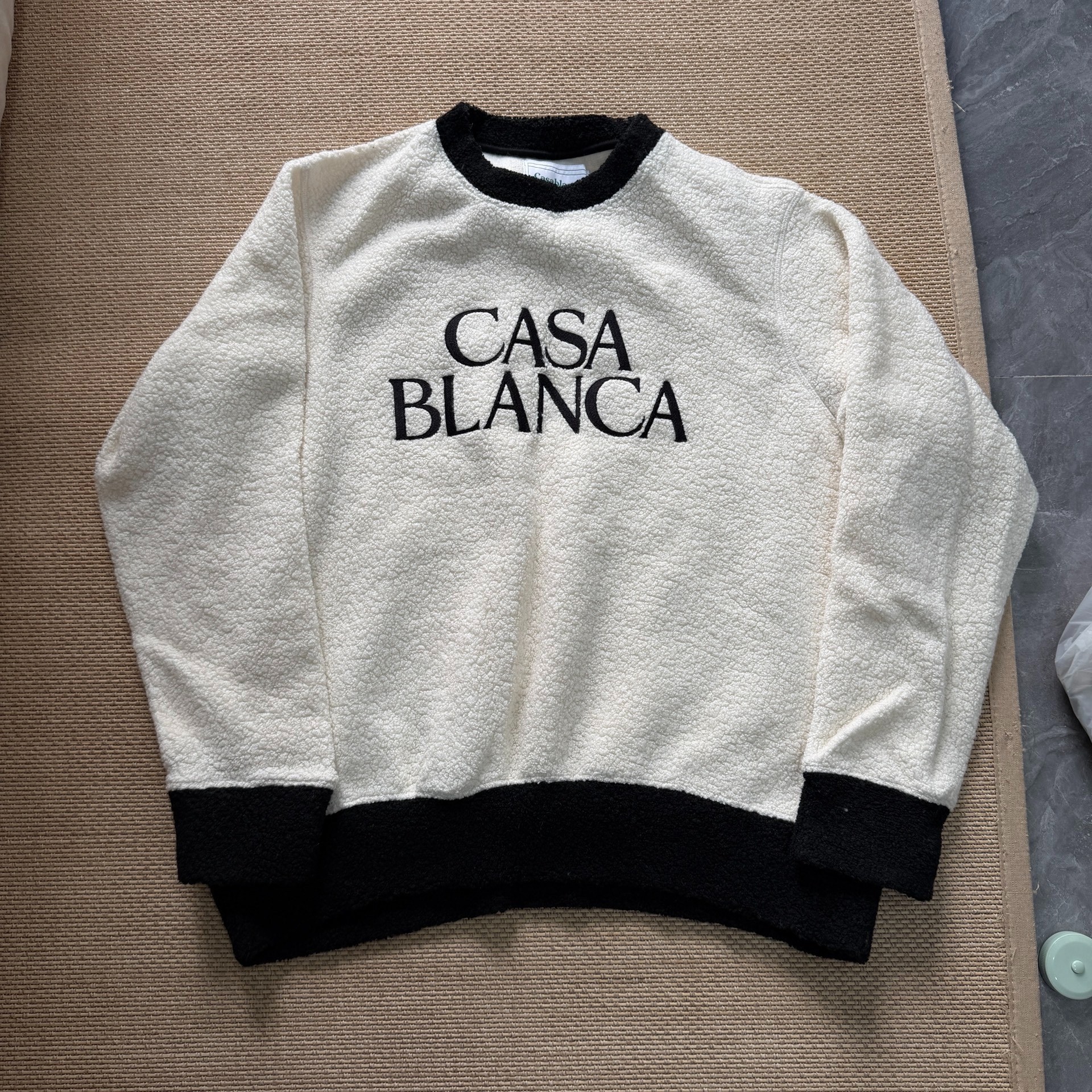 Casablanca Black White Fleece Sweatshirt