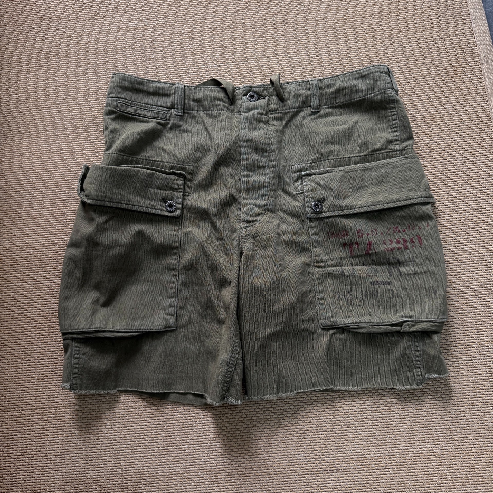 Ralph Lauren Olive Military Cargo Shorts