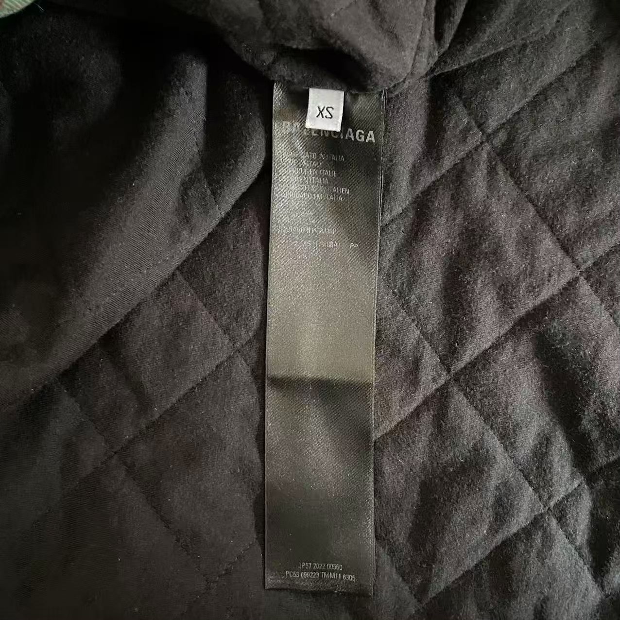 Balenciaga Hooded Plaid Long-Sleeve Shirt — back