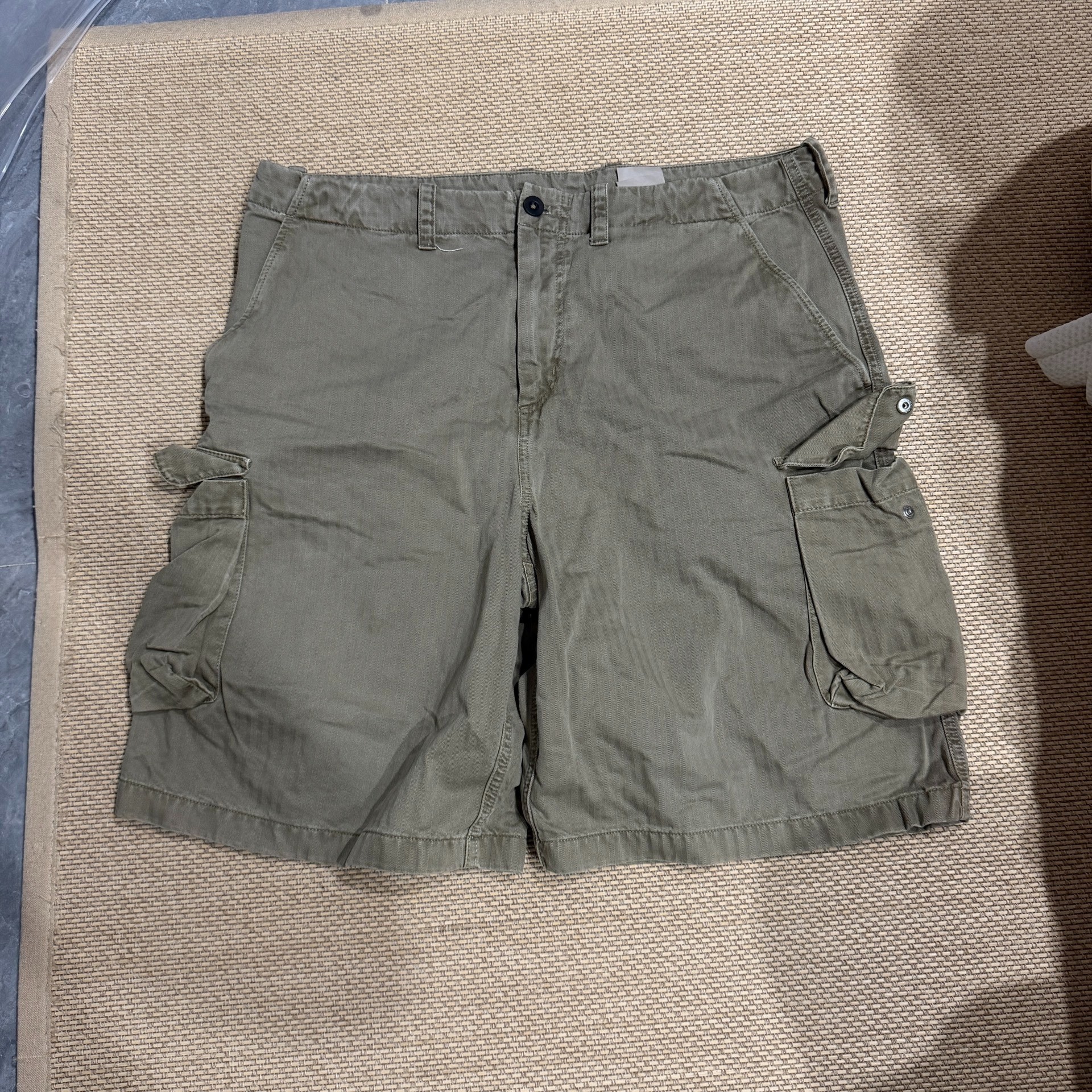 Our Legacy Faded Olive Cargo Shorts